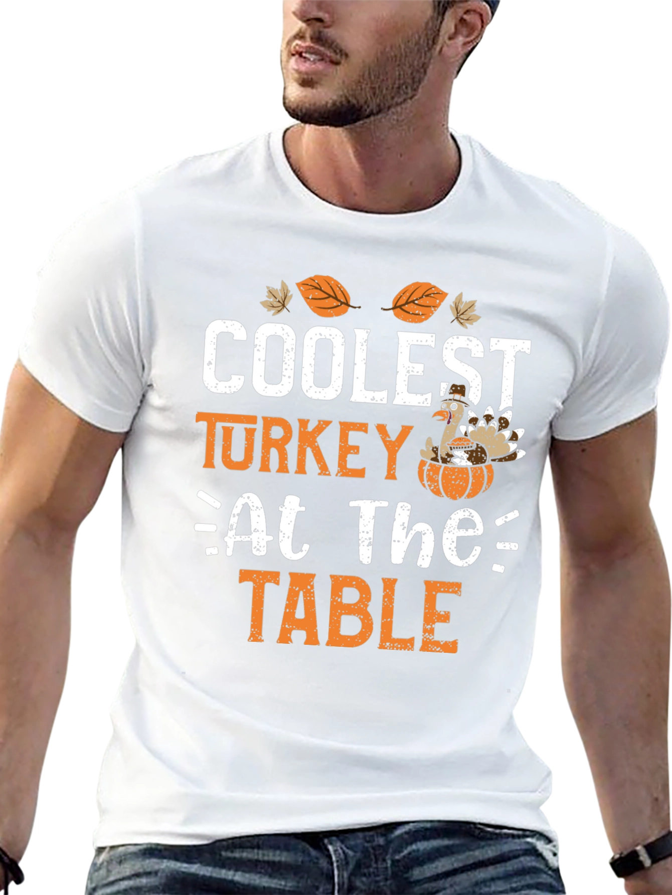 Coolest Turkey at The Table T-Shirt - Thanksgiving Tee