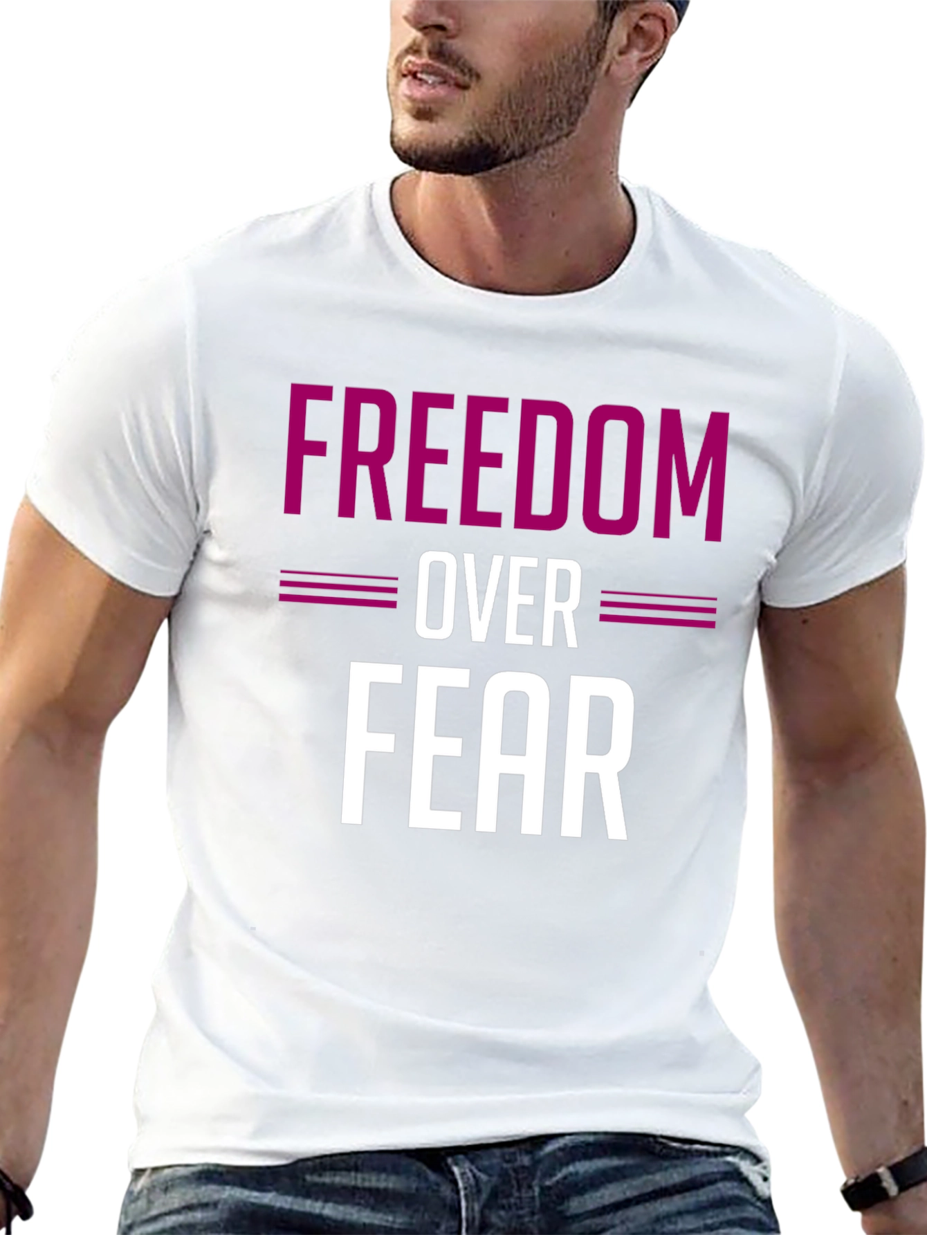 Freedom Over Fear Graphic Tee - Black