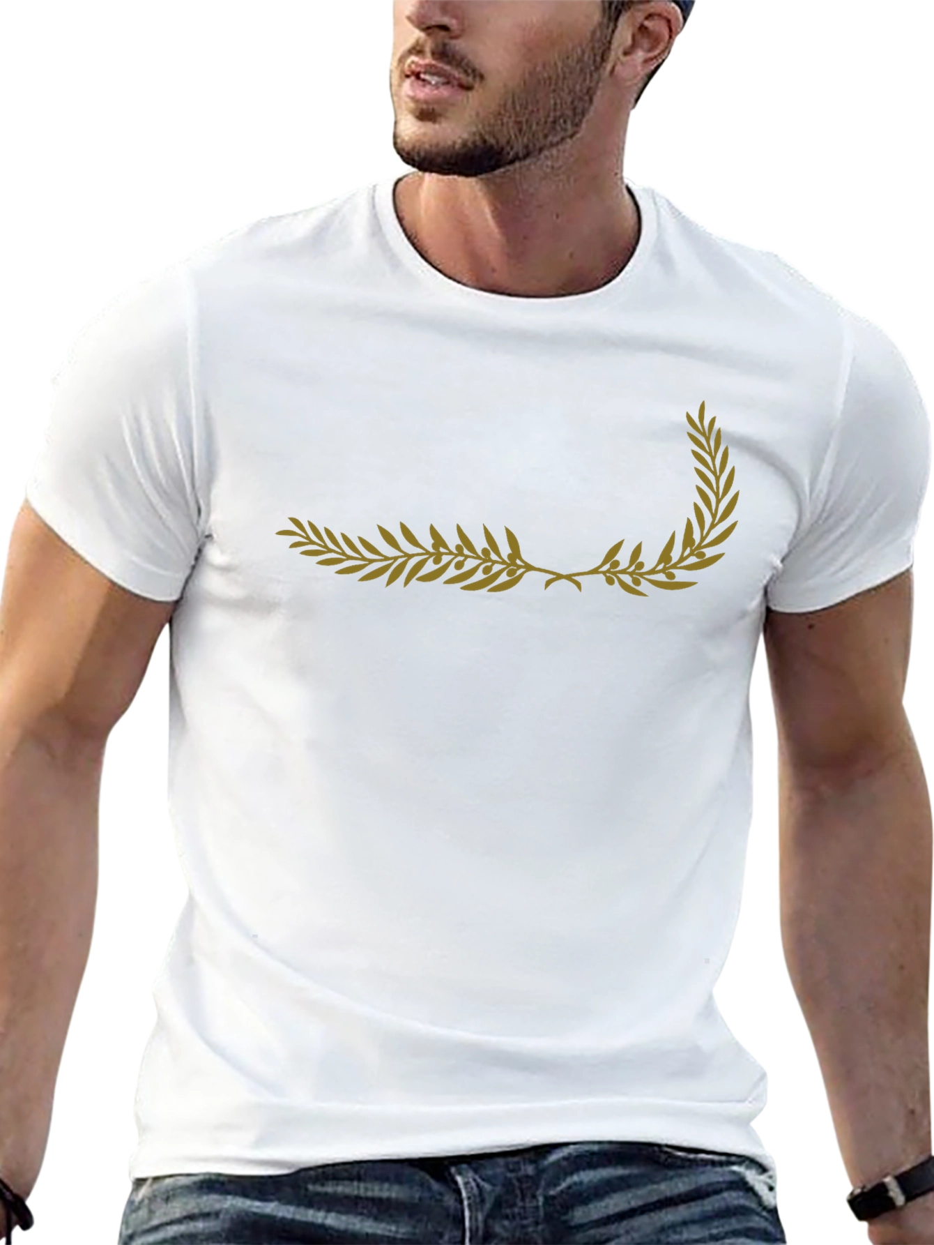 Olive Branch Graphic Black T-Shirt