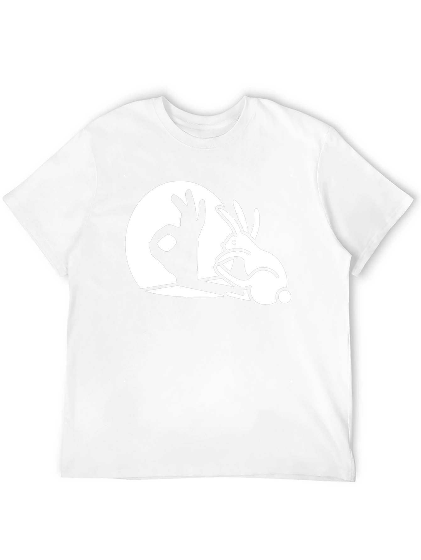 Rabbit Shadow T-Shirt - Black Cotton Tee