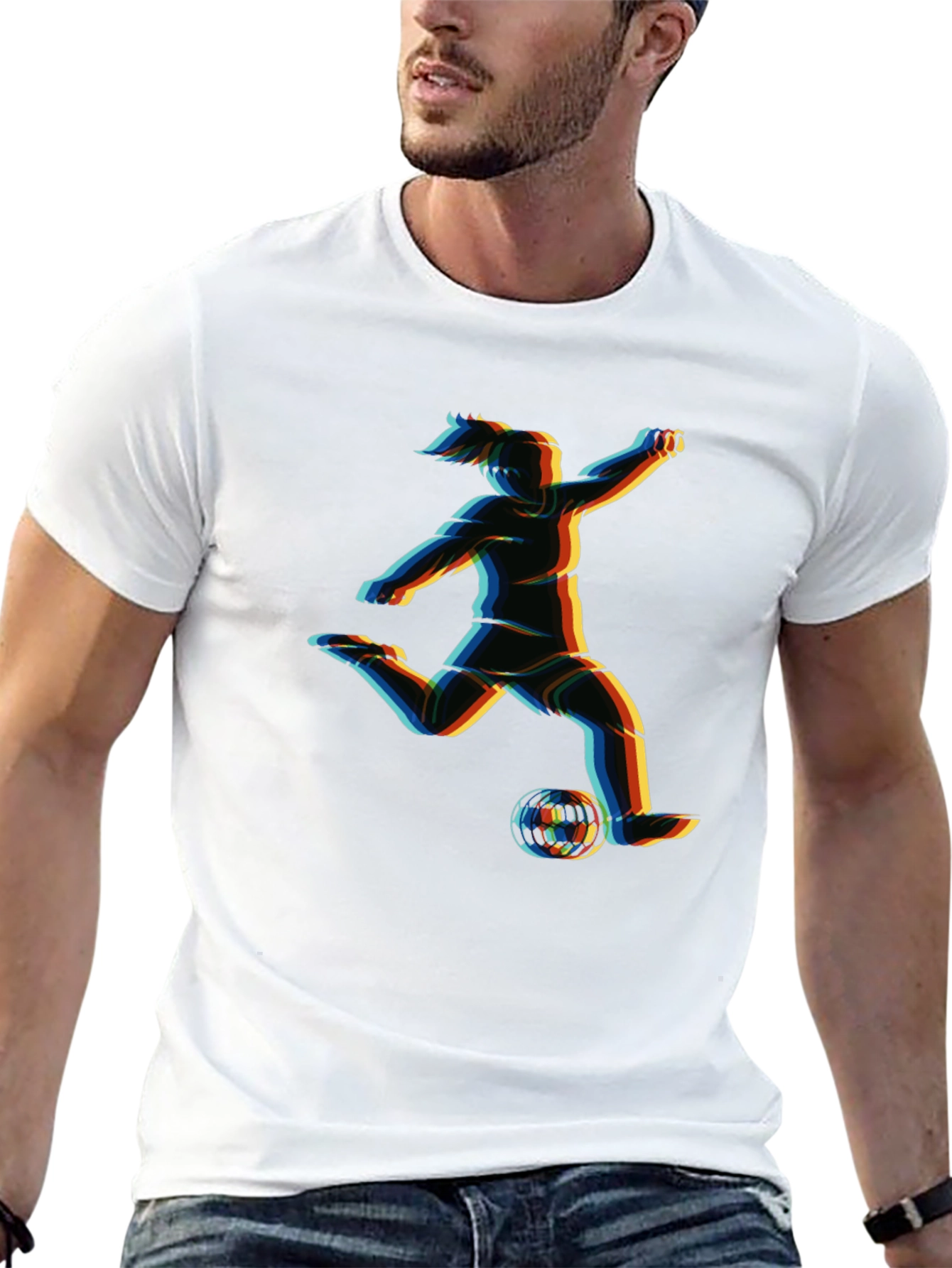 Soccer Player Graphic T-Shirt