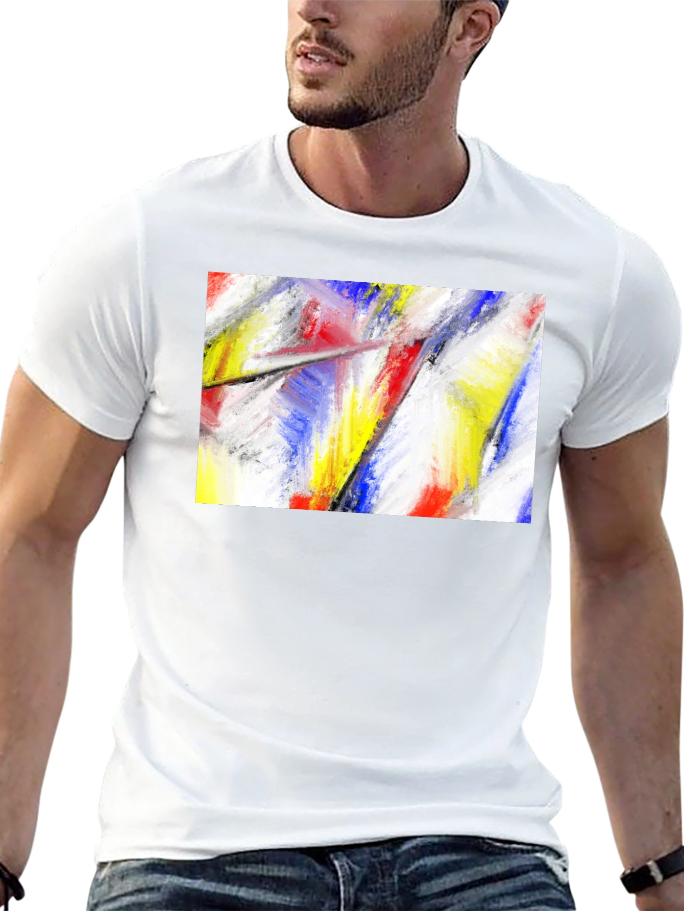 Abstract Art Graphic Tee - Modern Style Shirt