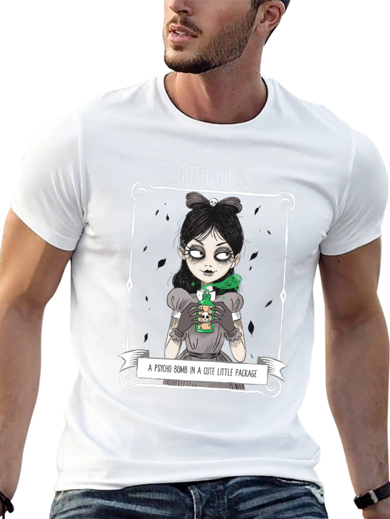 Goth Girls Psycho Bomb Graphic T-Shirt