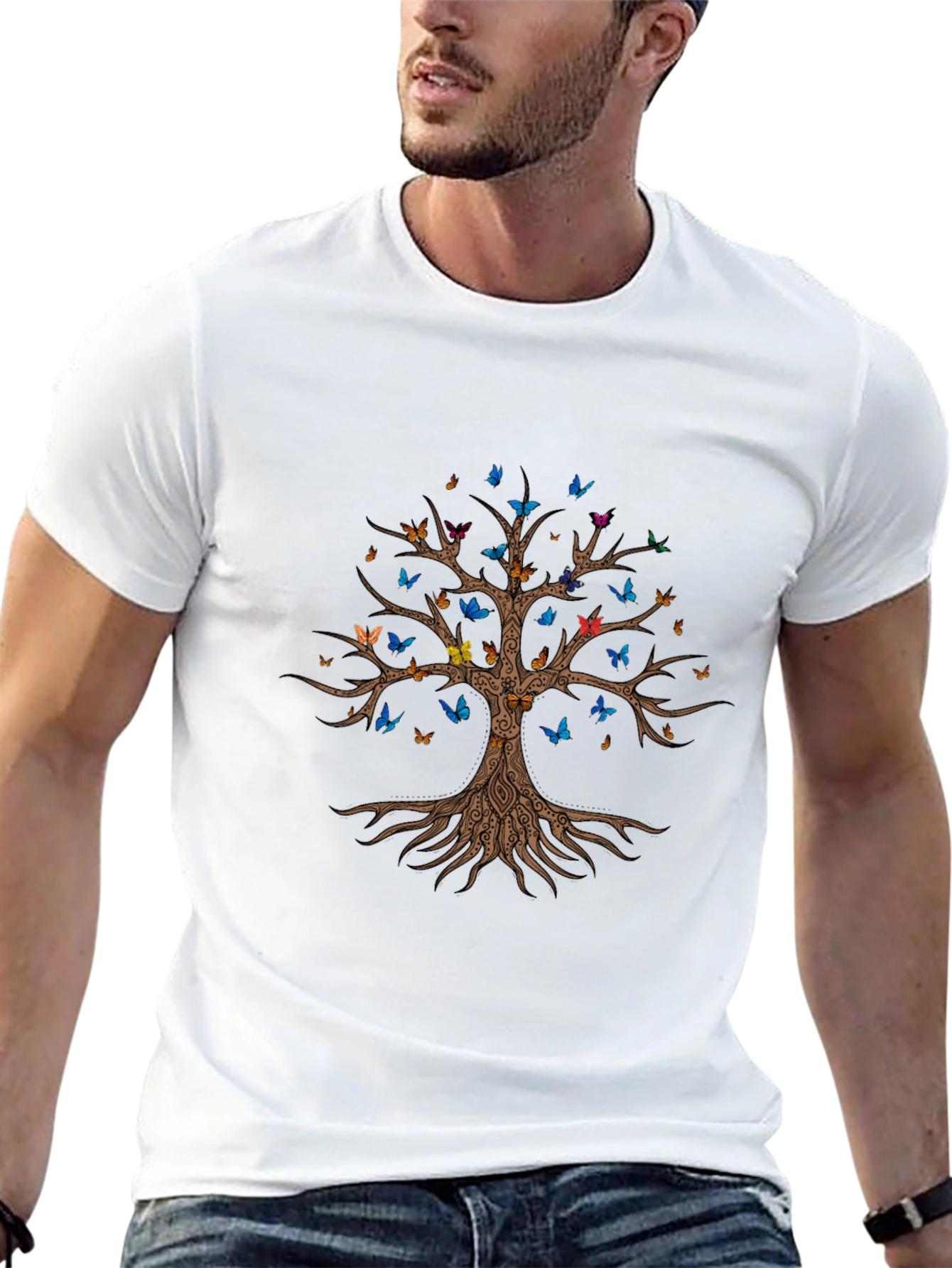 Butterfly Tree Black T-Shirt