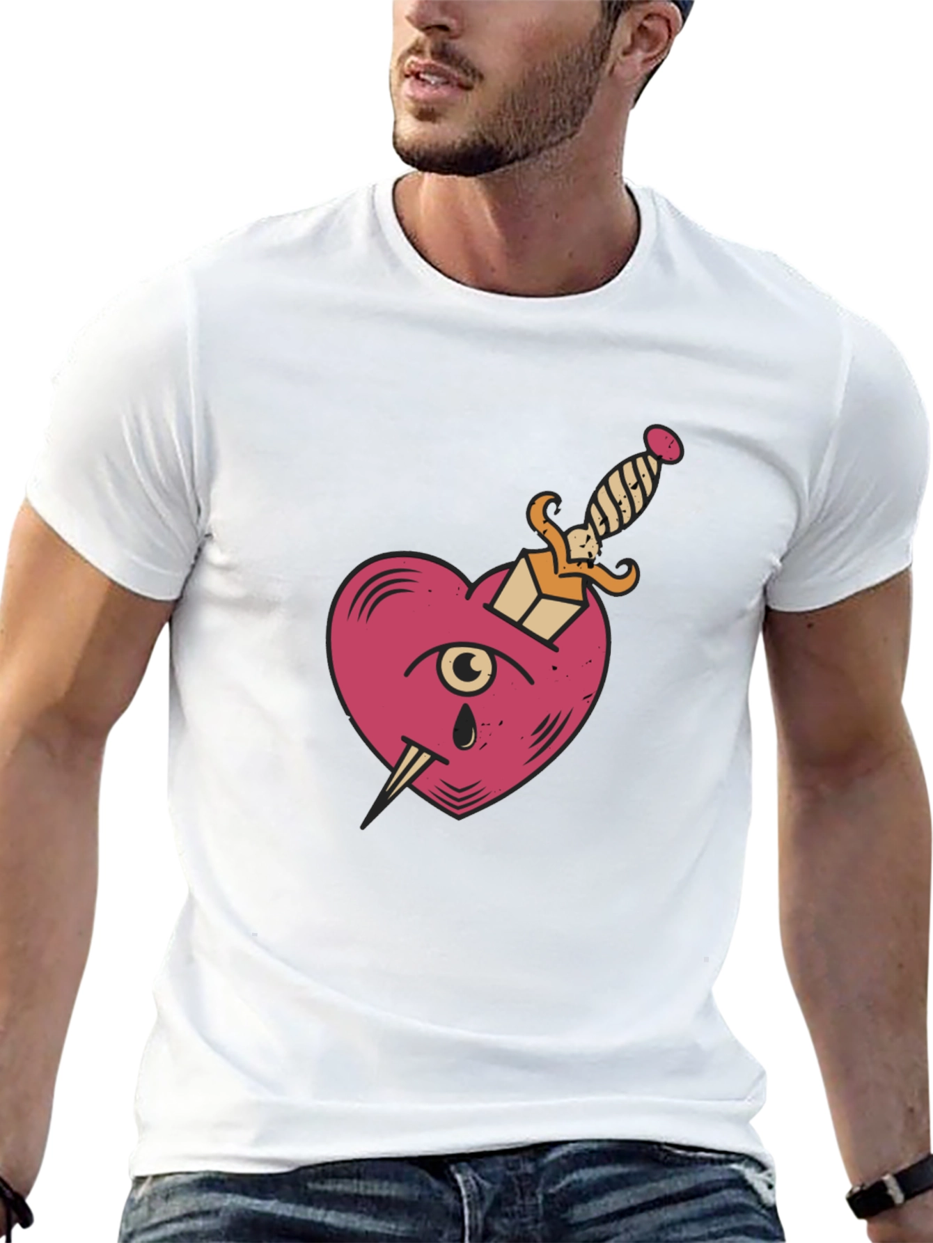 Heart Dagger Graphic Tee