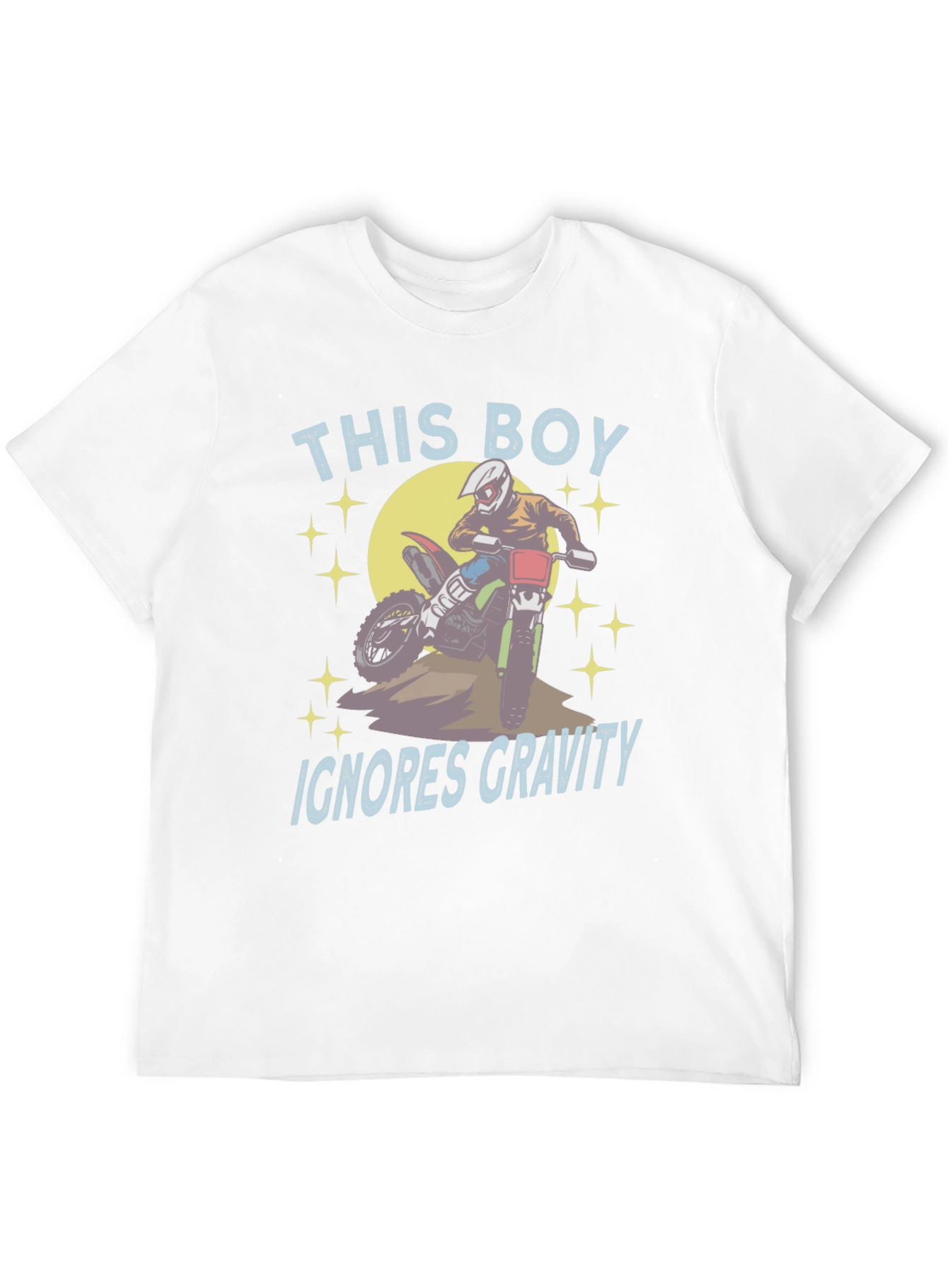 This Boy Ignores Gravity T-Shirt - Motocross Design