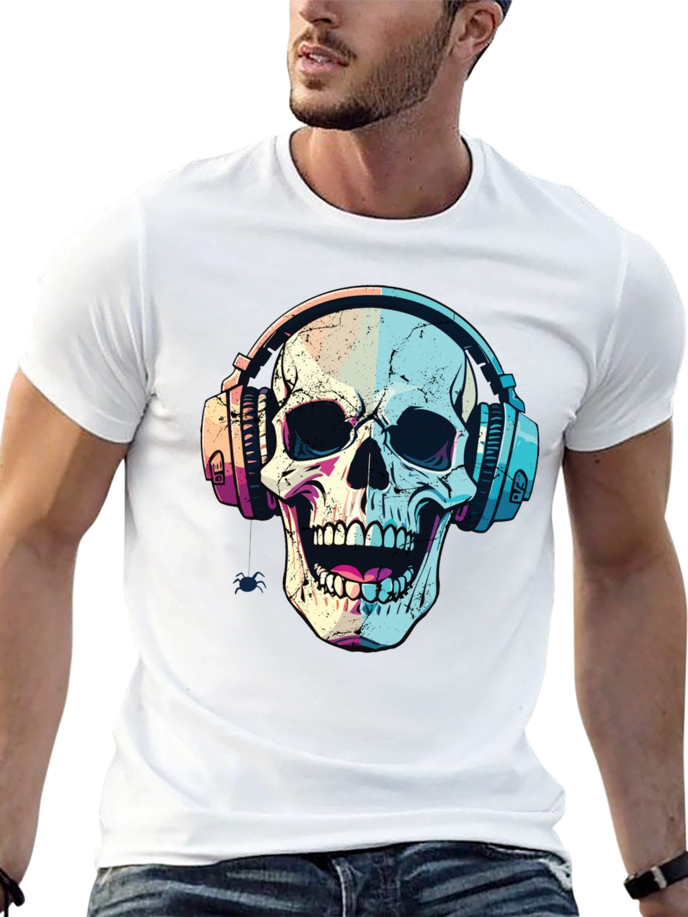 Skull Headphones Graphic Tee