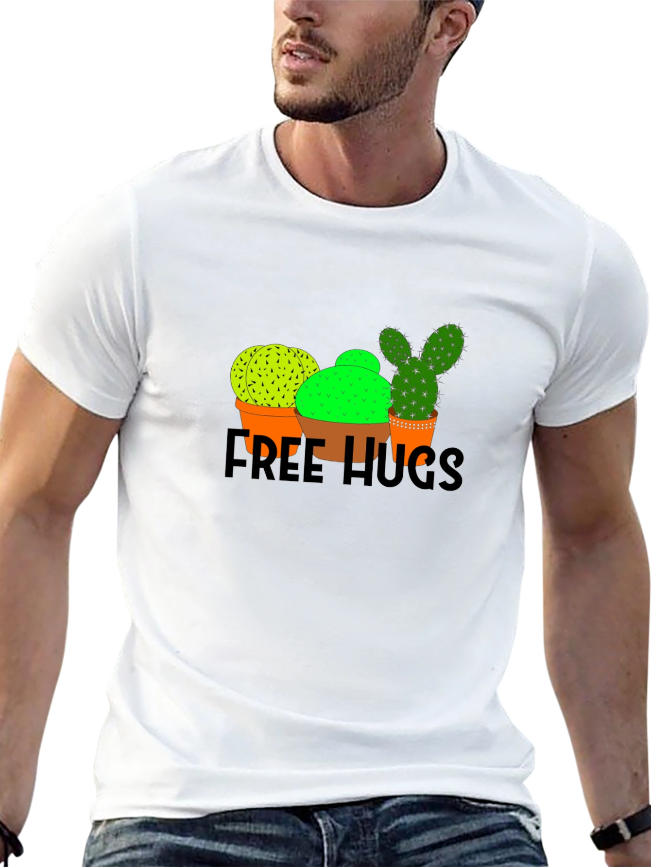 Cactus Free Hugs Graphic T-Shirt