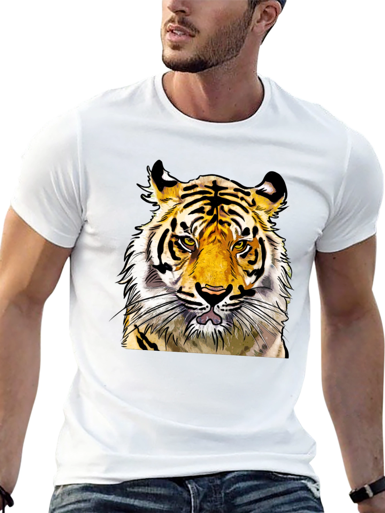 Tiger Graphic Tee - Bold Animal Print