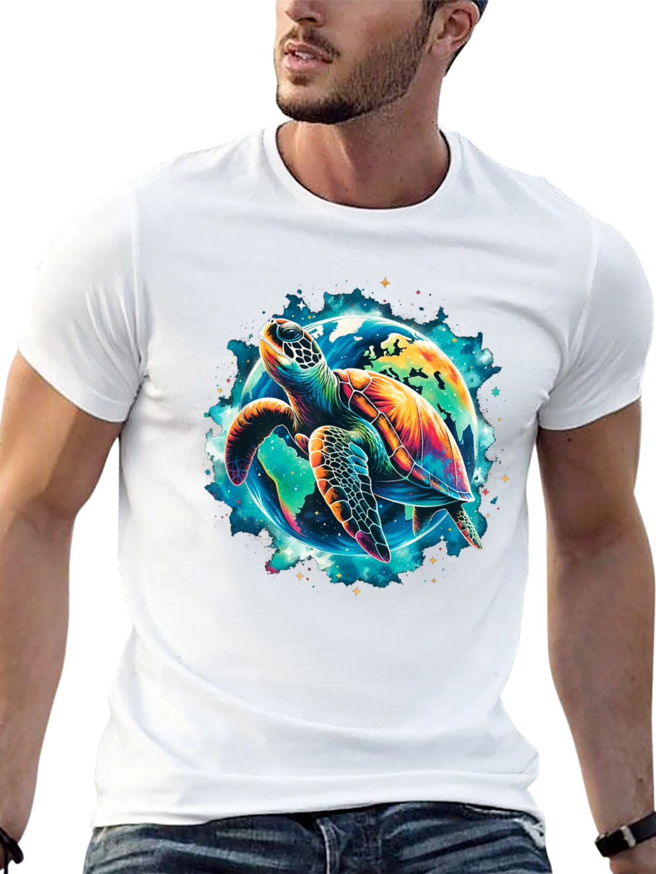 Turtle Planet Graphic Tee - Save the Earth