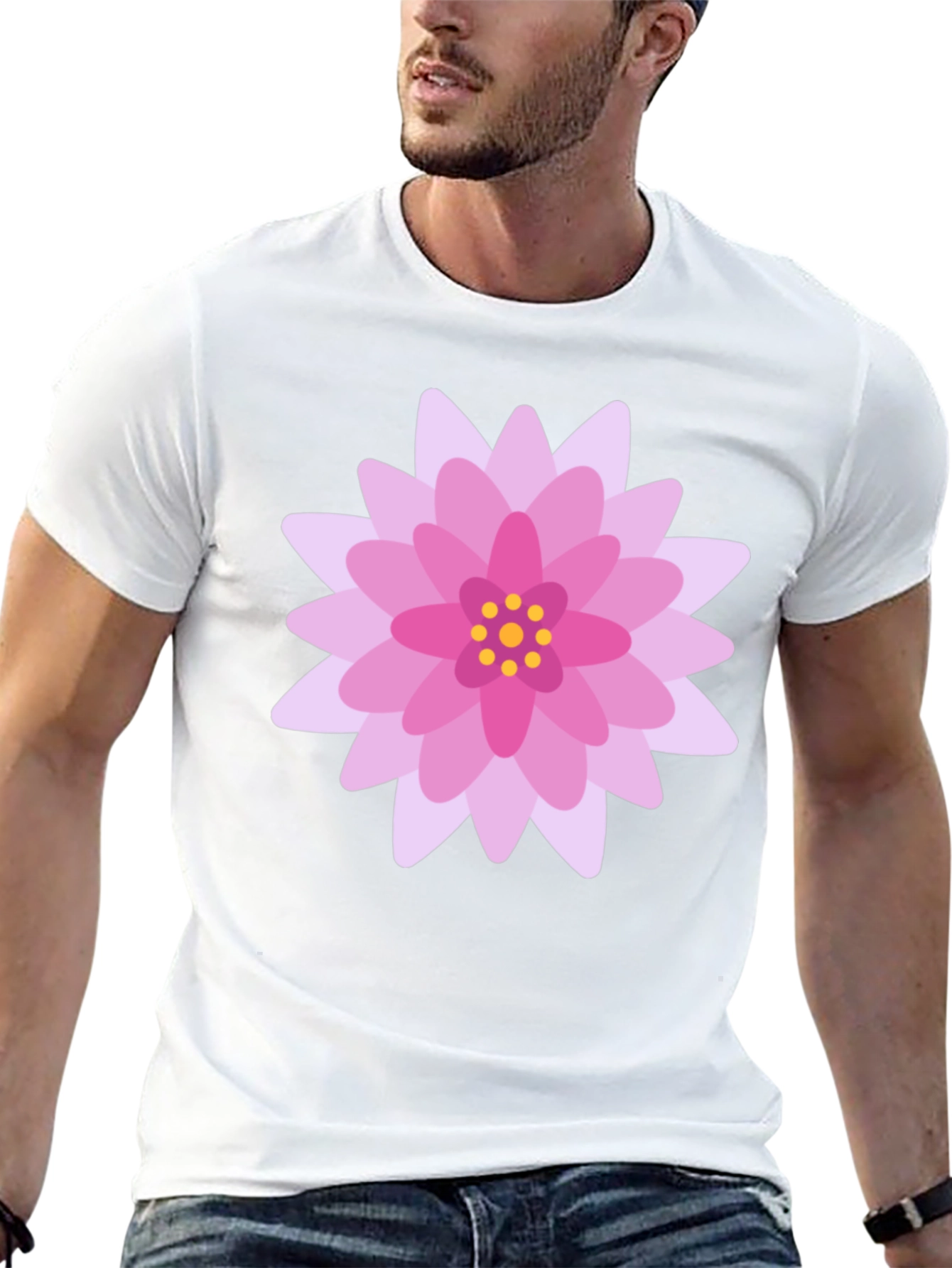 Floral Graphic T-Shirt - Black Cotton