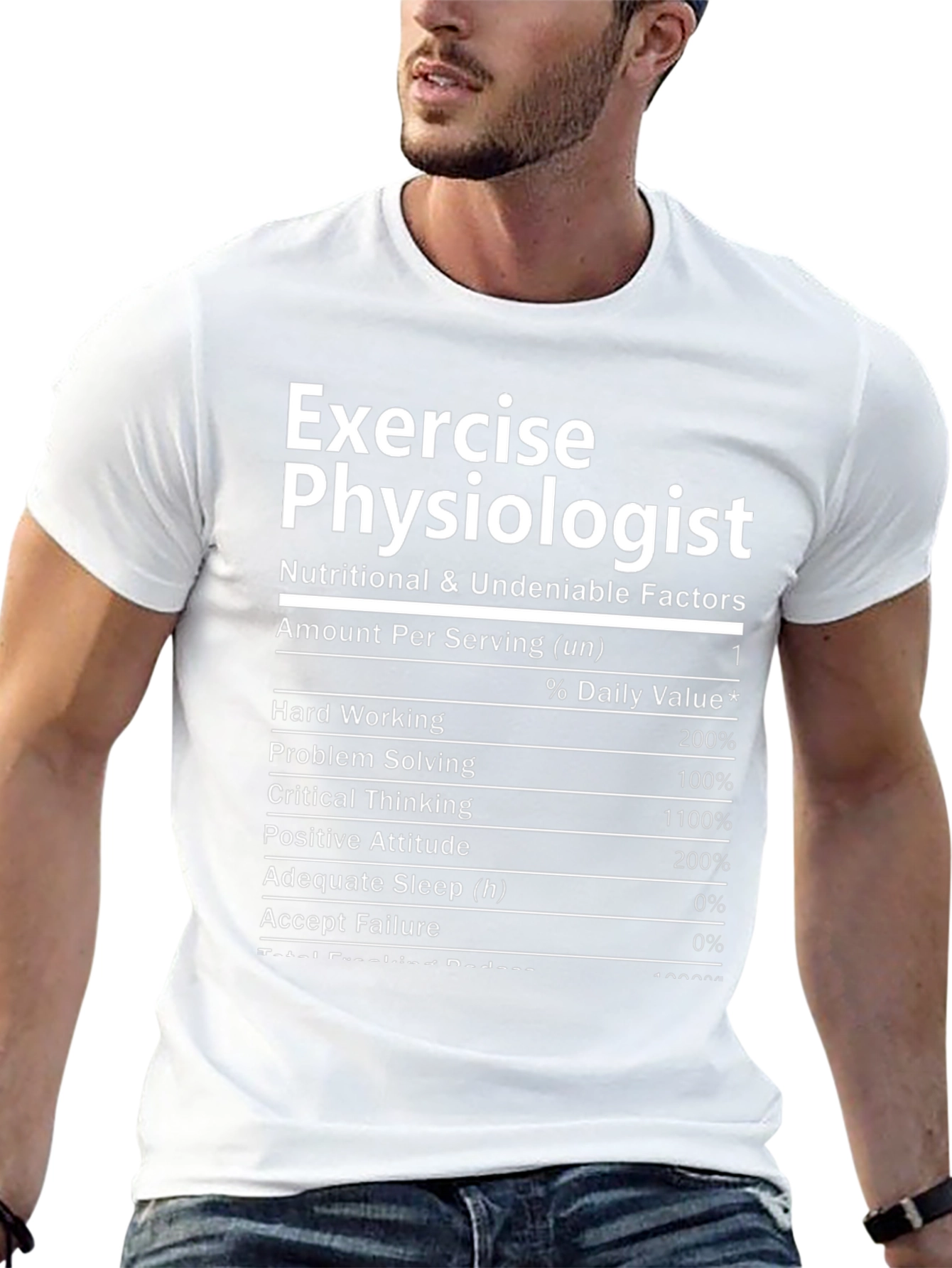 Exercise Physiologist Nutritional Facts Black T-Shirt