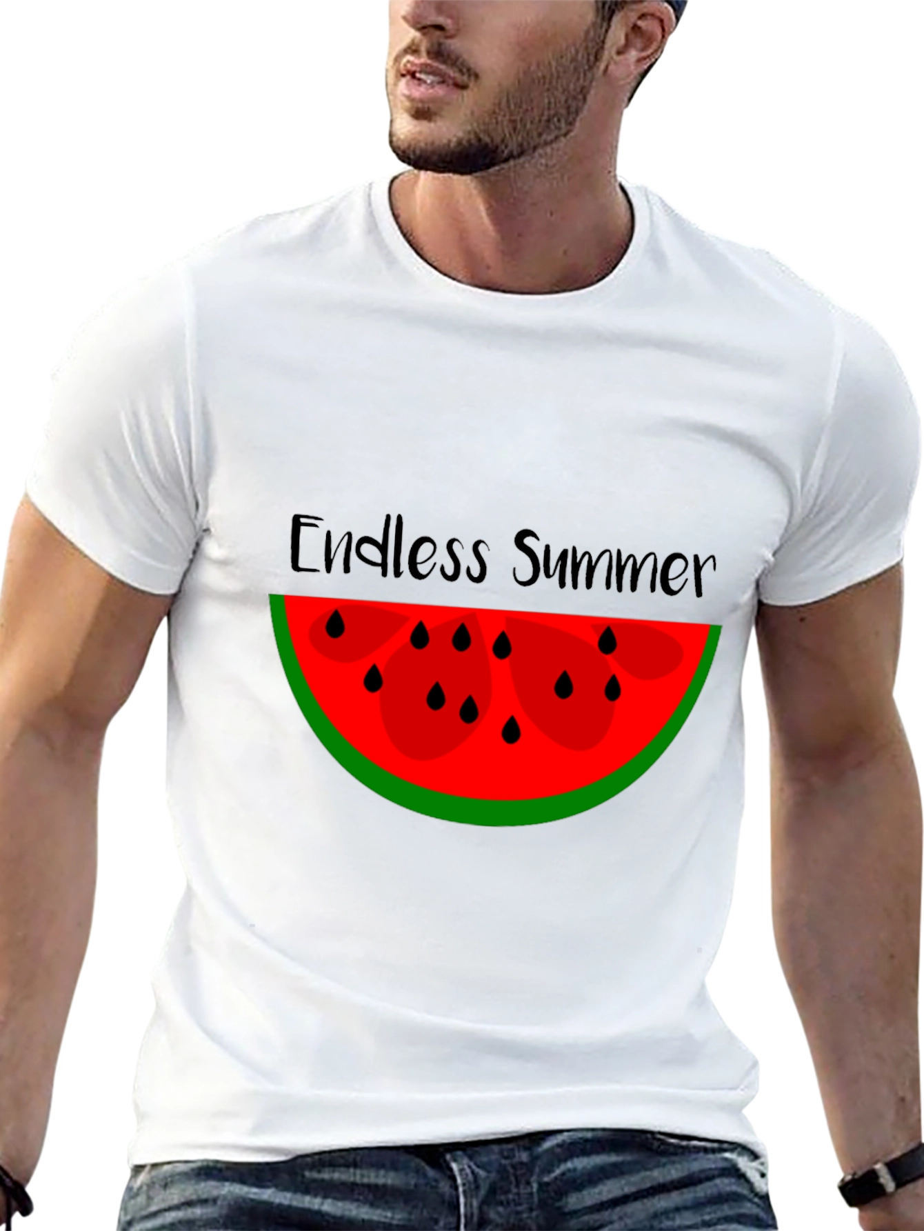 Endless Summer Watermelon Graphic Tee - Black