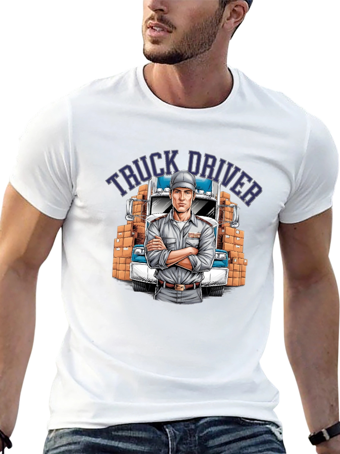 Truck Driver Graphic T-Shirt - Black