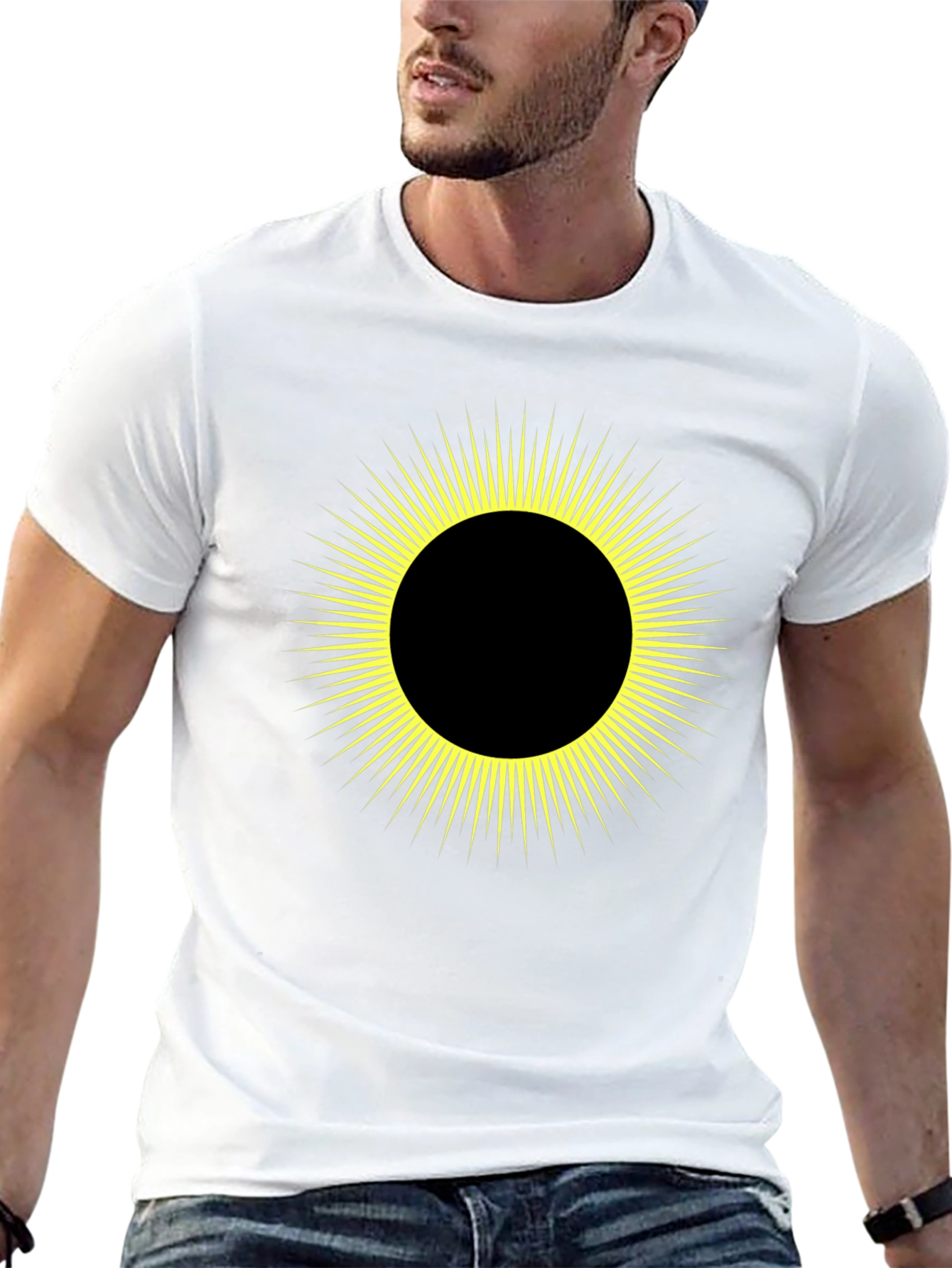 Solar Eclipse Graphic Tee - Mens Black T-Shirt