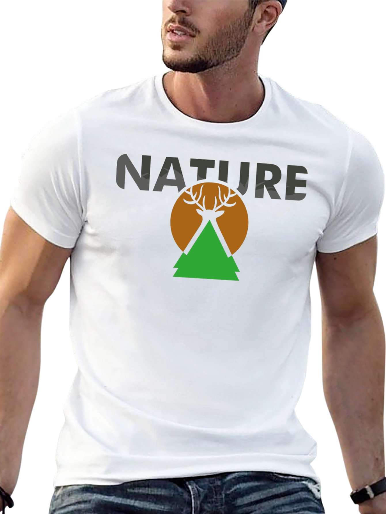 Nature Deer Graphic T-Shirt