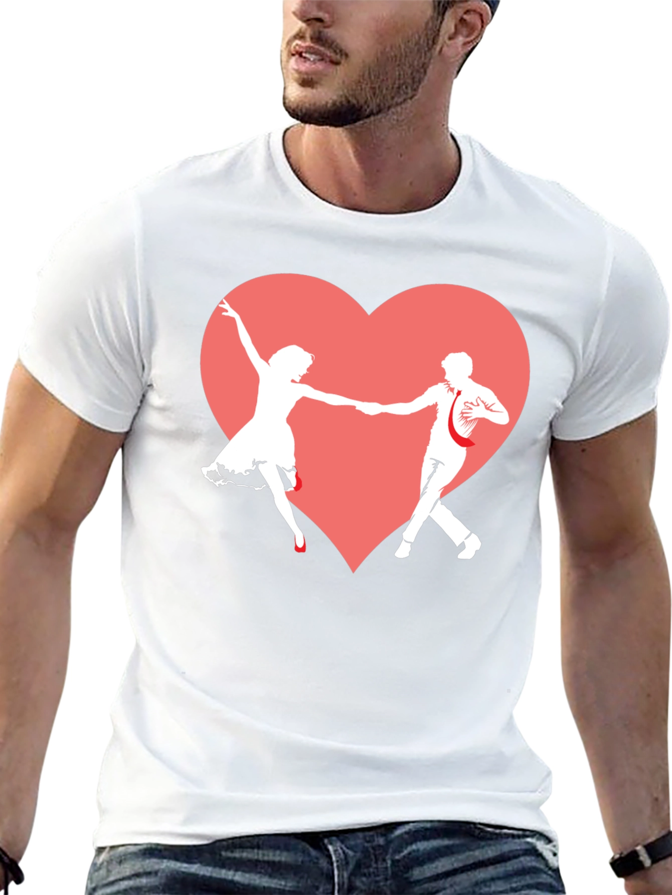 Dancing Heart Graphic T-Shirt - Rockabilly Love