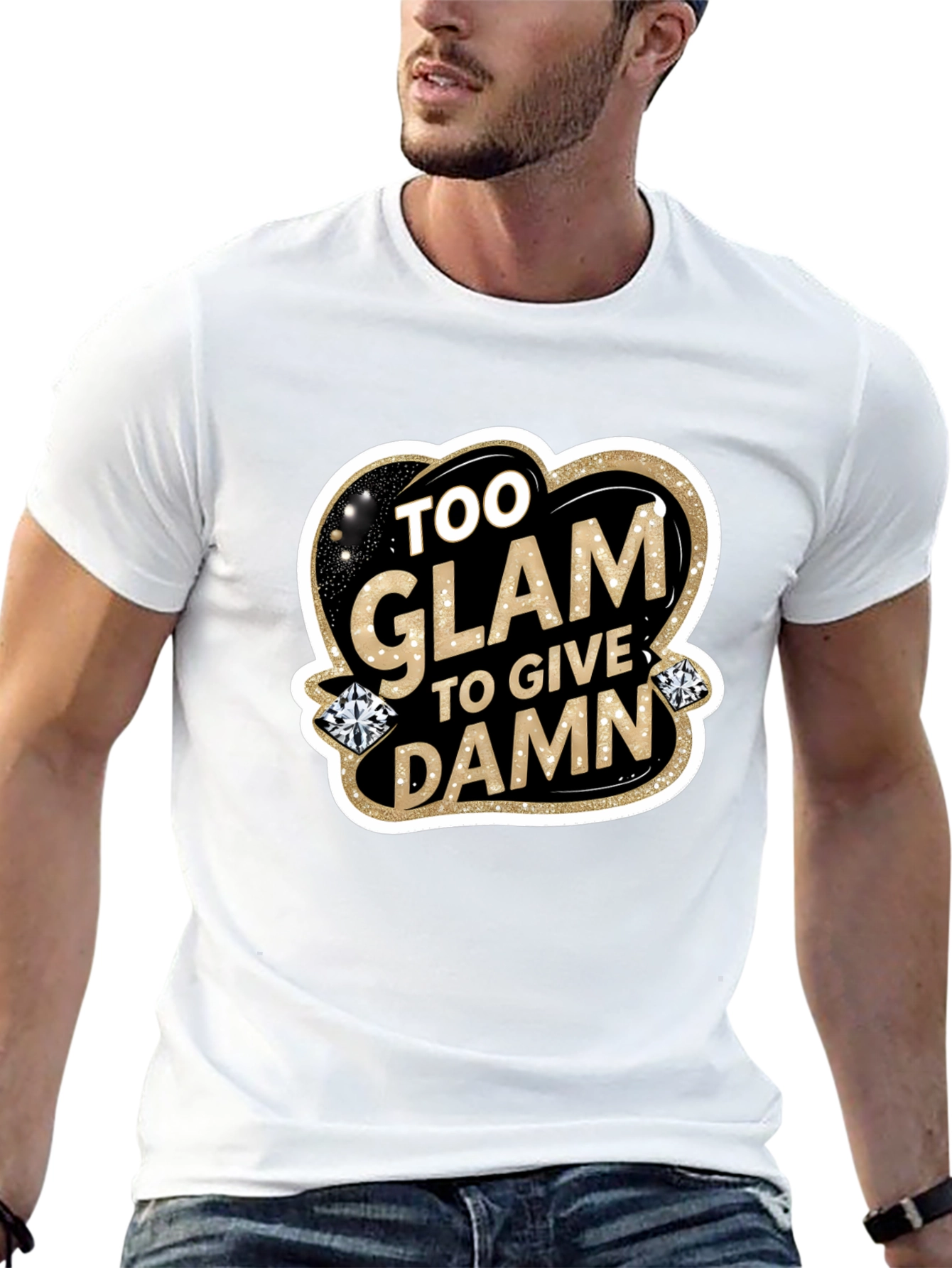 Too Glam to Give a Damn Black T-Shirt