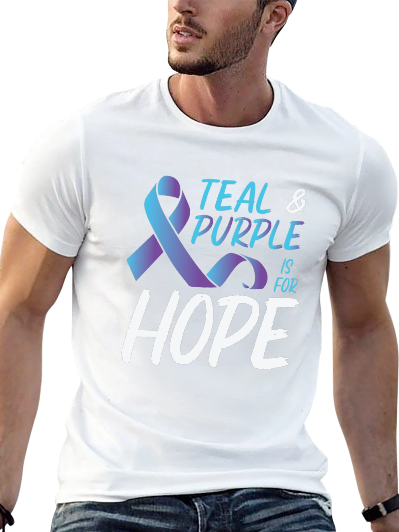 Teal & Purple Hope Awareness T-Shirt