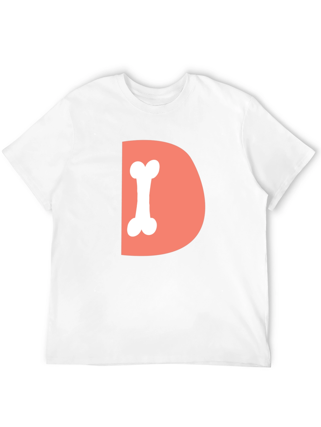 Funny Dog Bone Letter D Graphic Tee