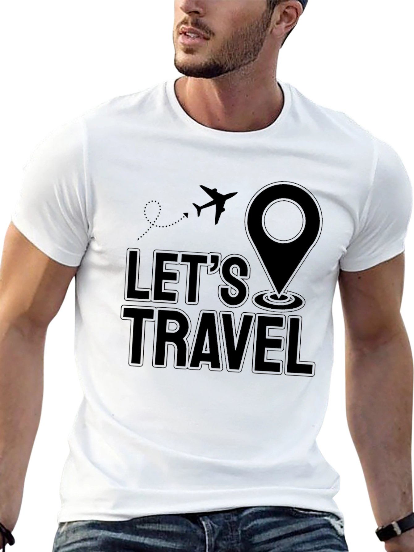 Lets Travel Graphic T-Shirt - Adventure Awaits