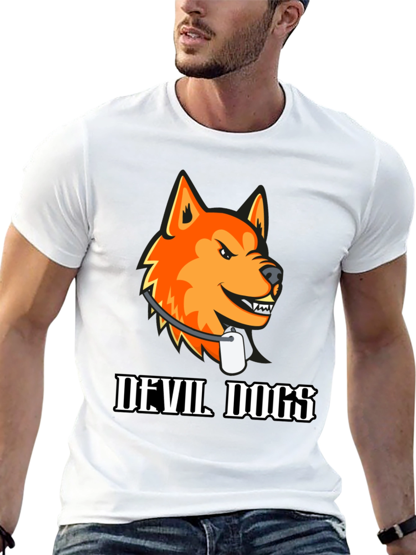 Devil Dogs Graphic Tee - Bold Animal Print Shirt