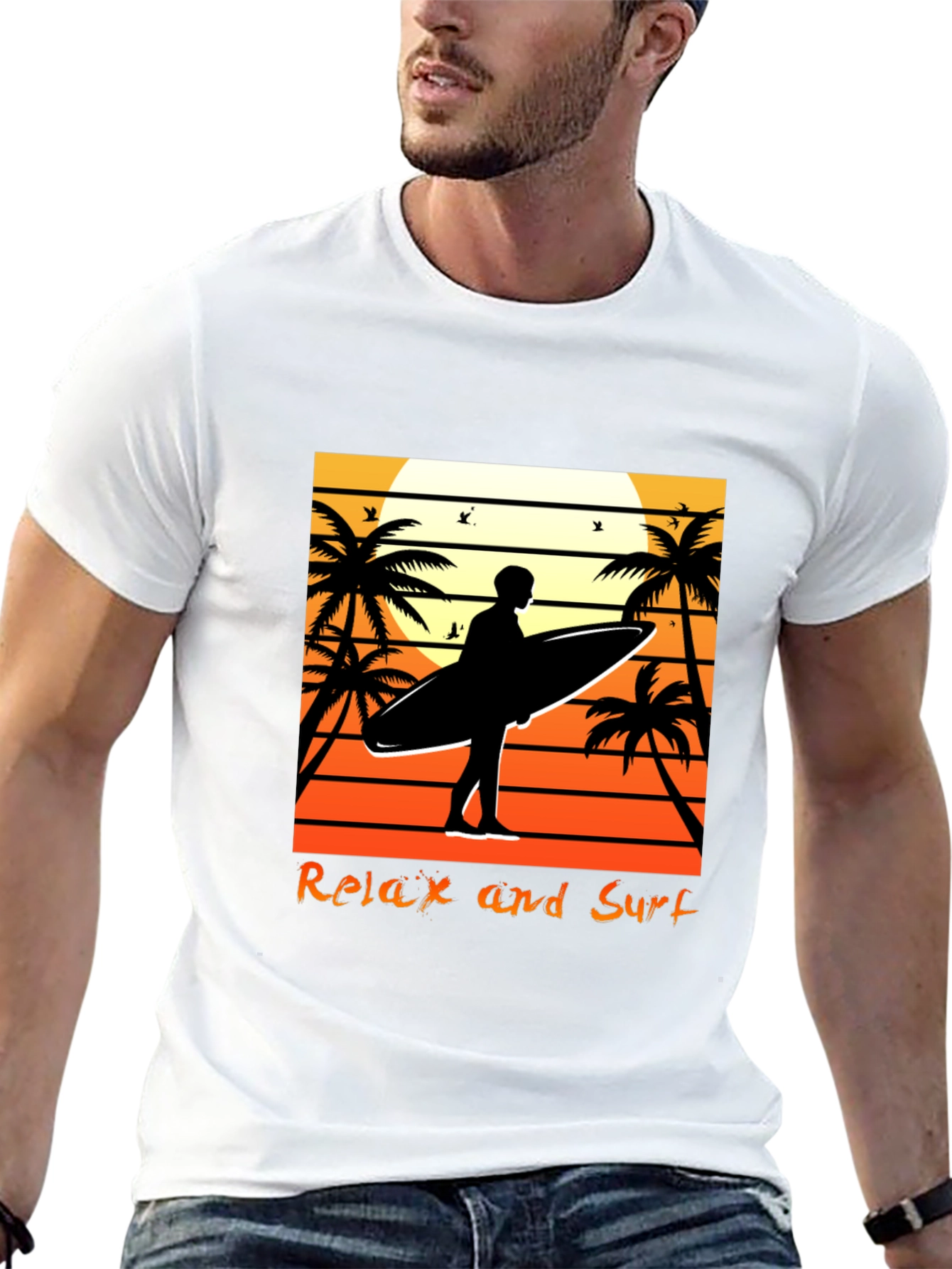 Relax and Surf Graphic Tee