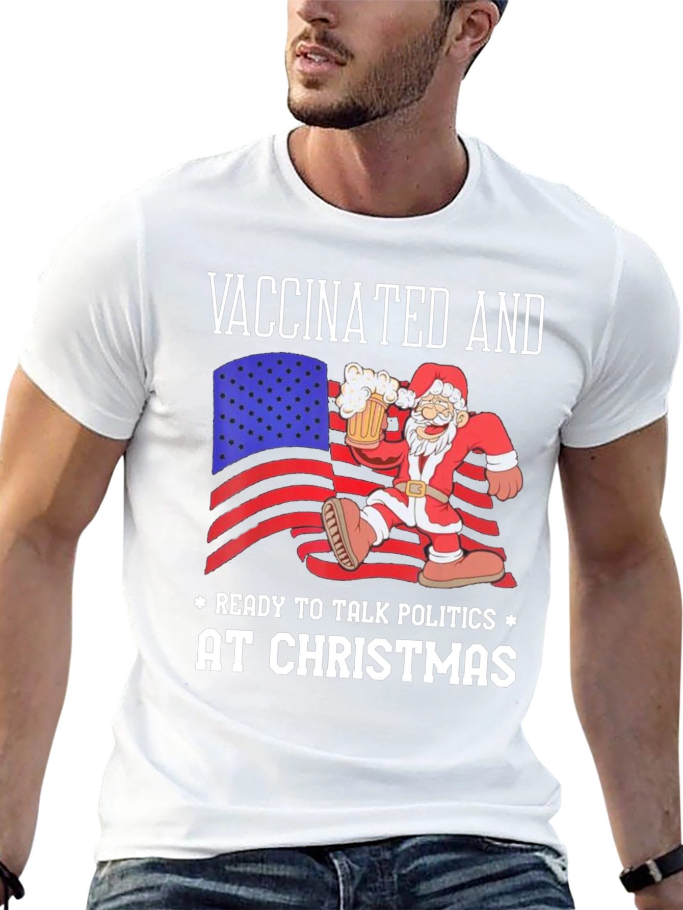 Vaccinated Christmas Politics T-Shirt