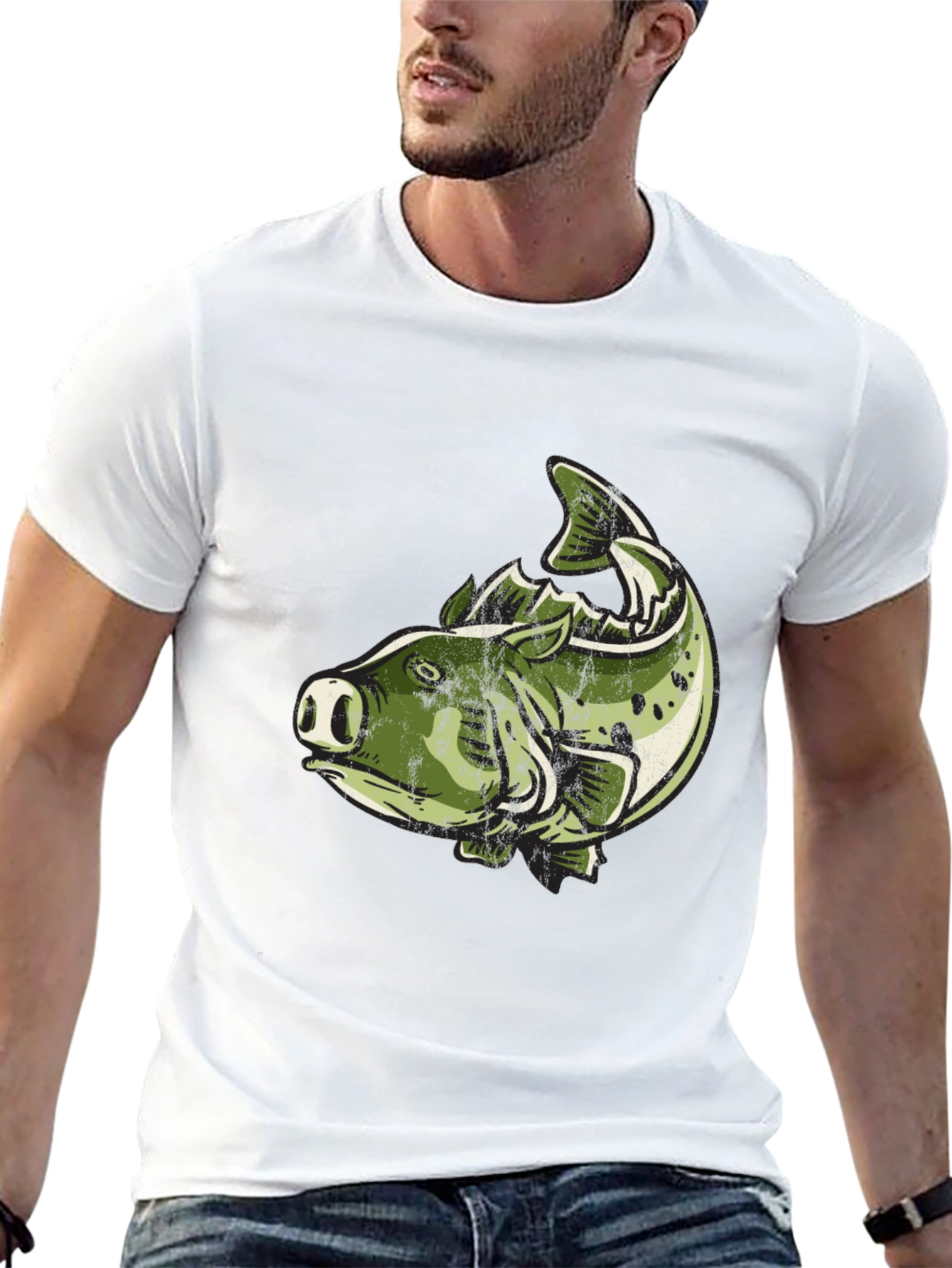 Pig Fish Graphic Tee - Unique Design