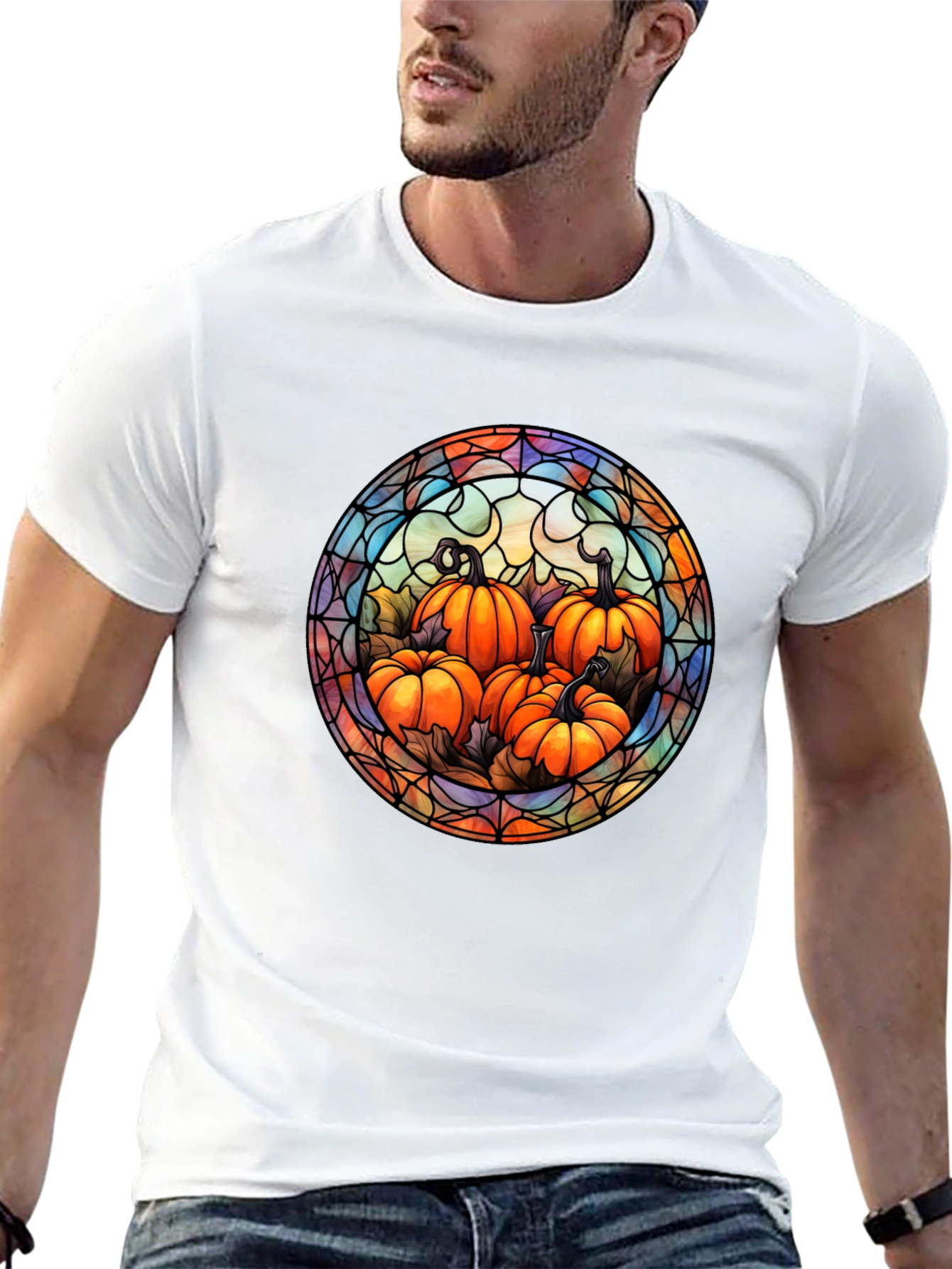 Stained Glass Pumpkin Patch T-Shirt