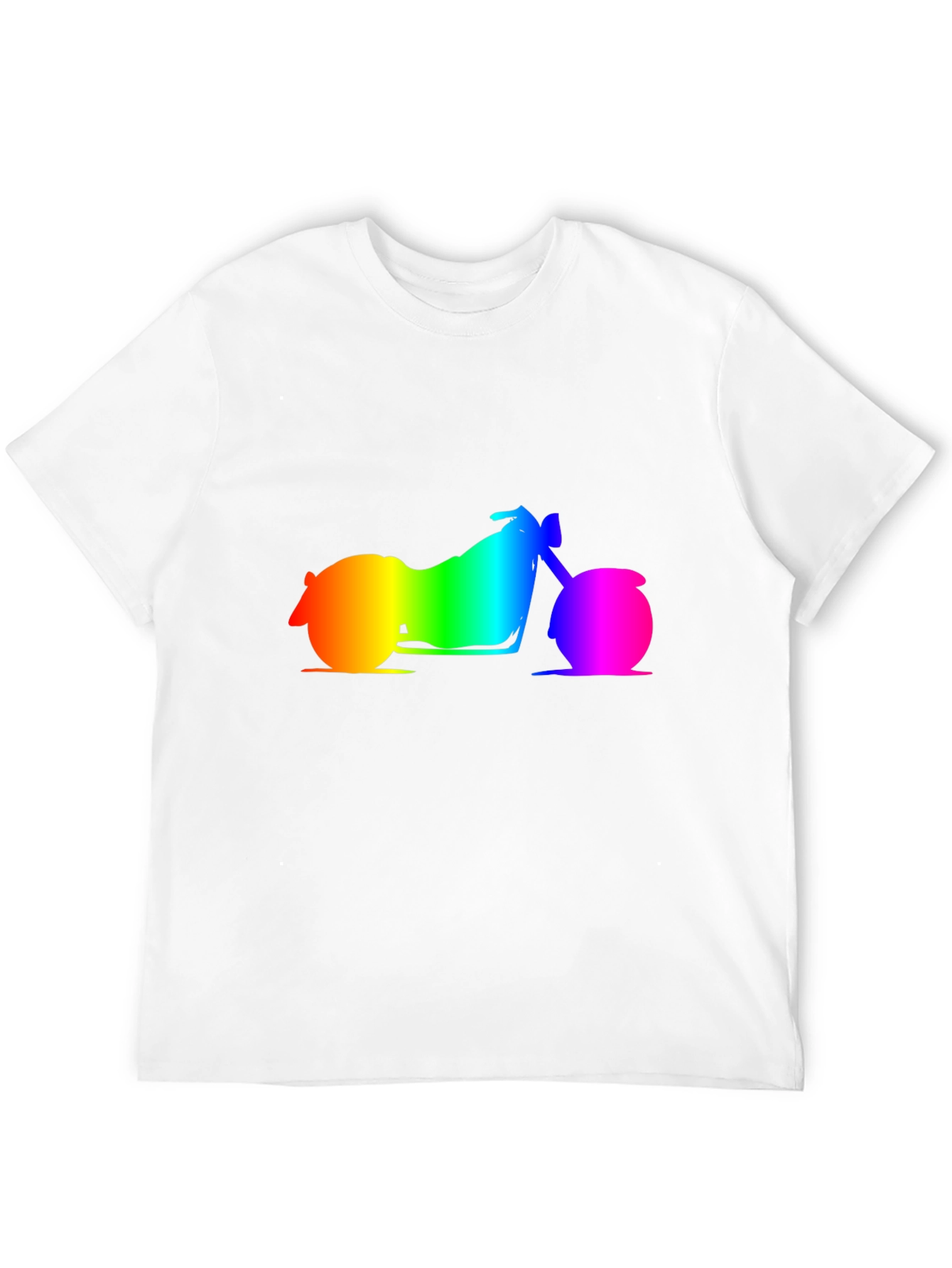 Rainbow Motorcycle Graphic Tee - Black