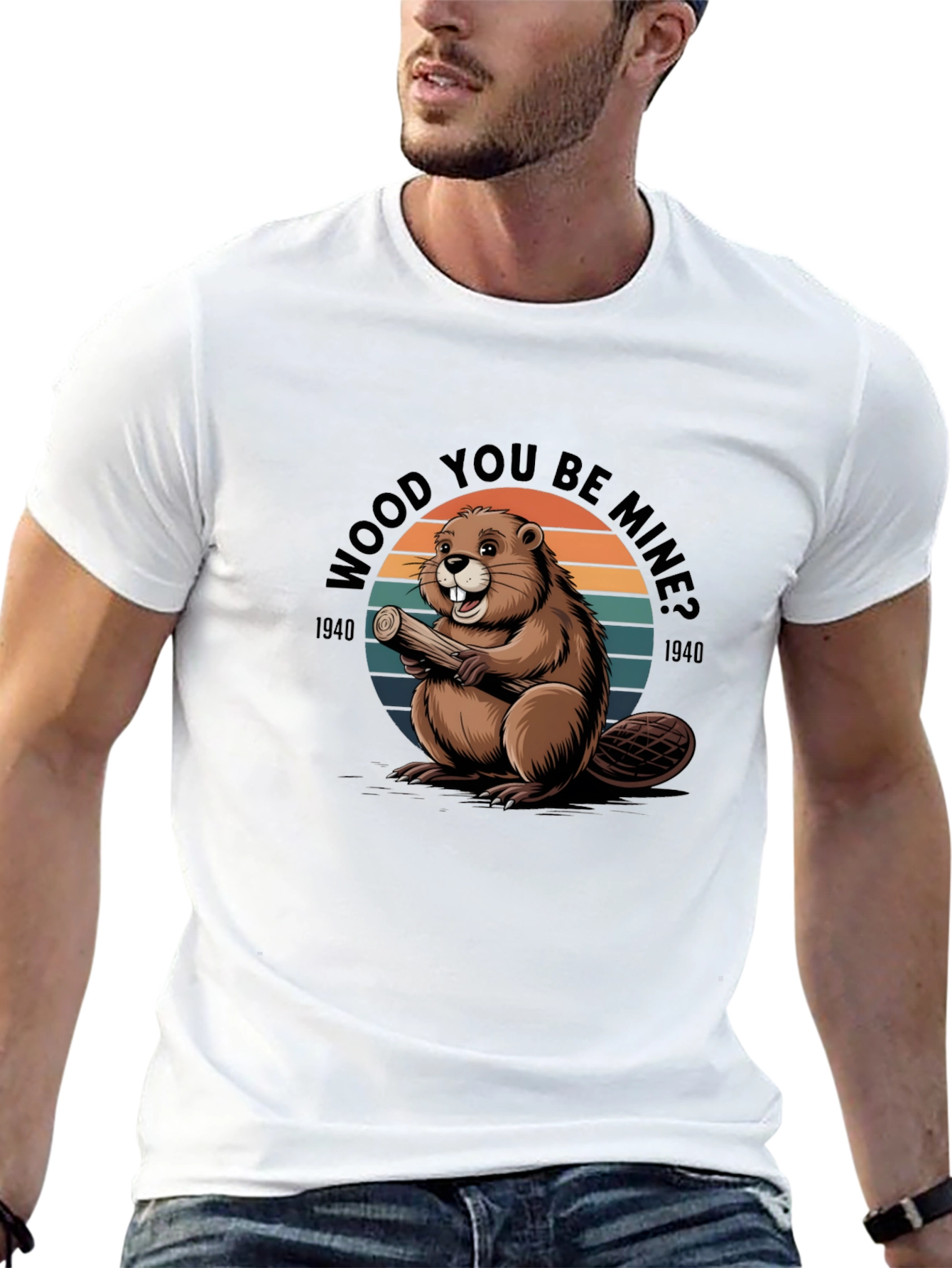 Wood You Be Mine? Beaver Graphic T-Shirt