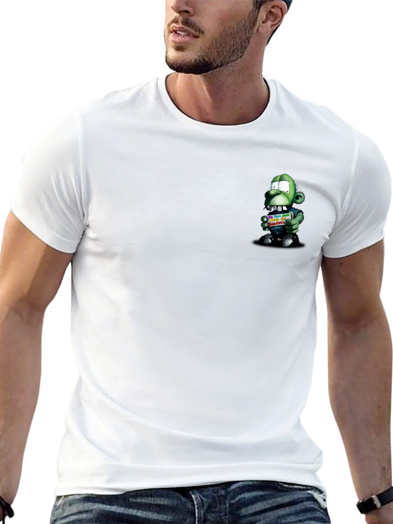Zombie Cartoon Graphic Black T-Shirt