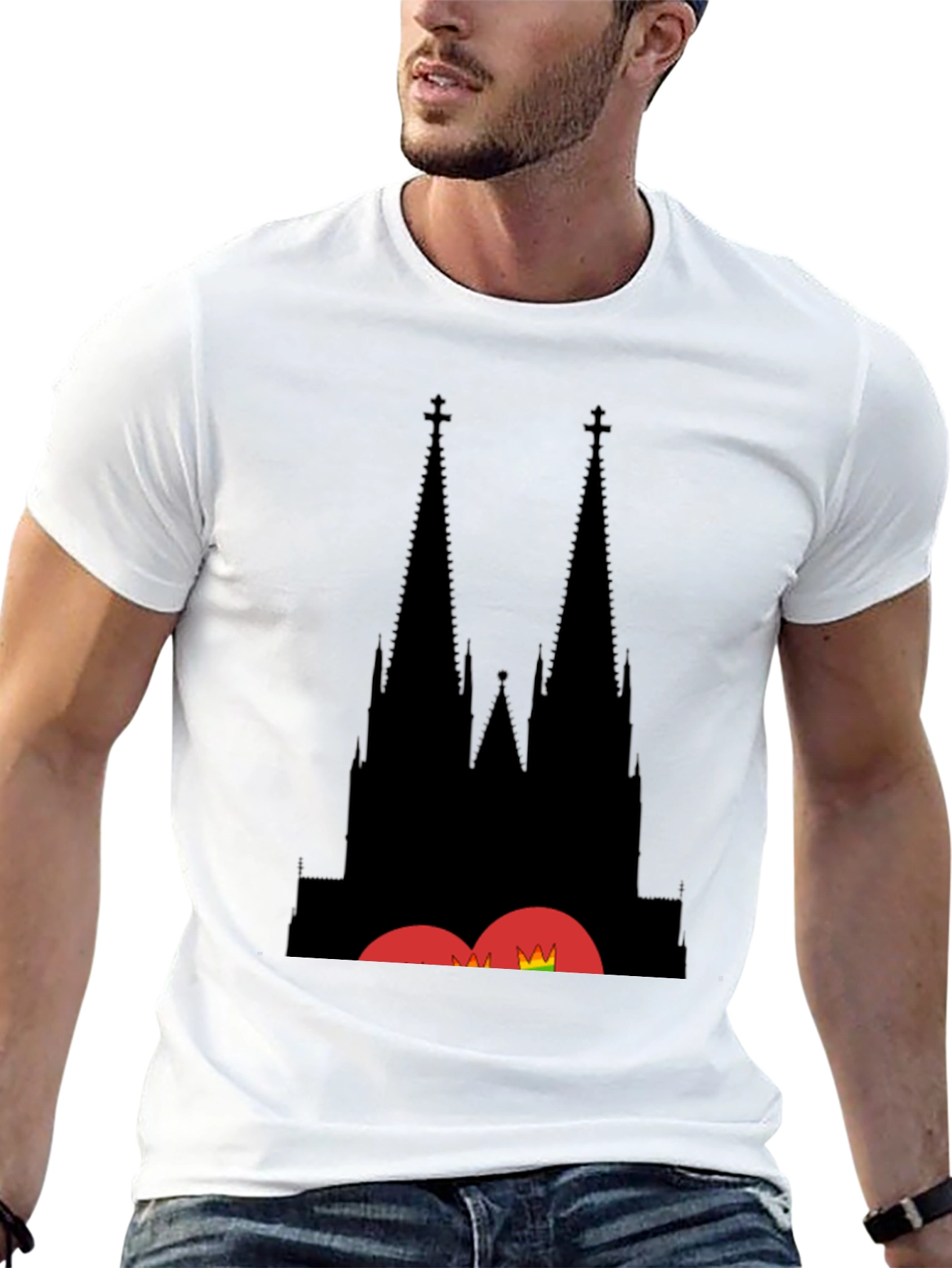 Cologne Cathedral Silhouette Black T-Shirt