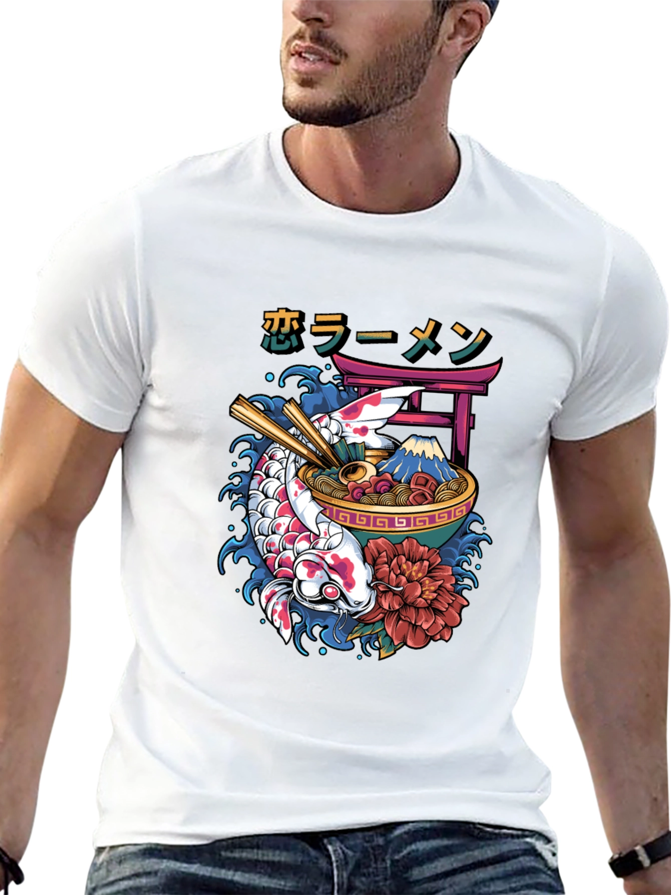 Koi Ramen Graphic Tee - Japanese Inspired Design