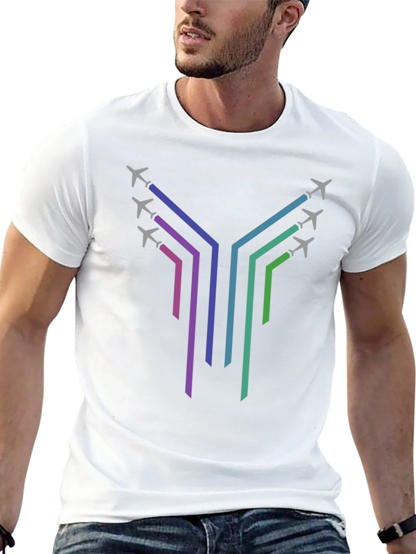 Aviation T-Shirt - Modern Airplane Design