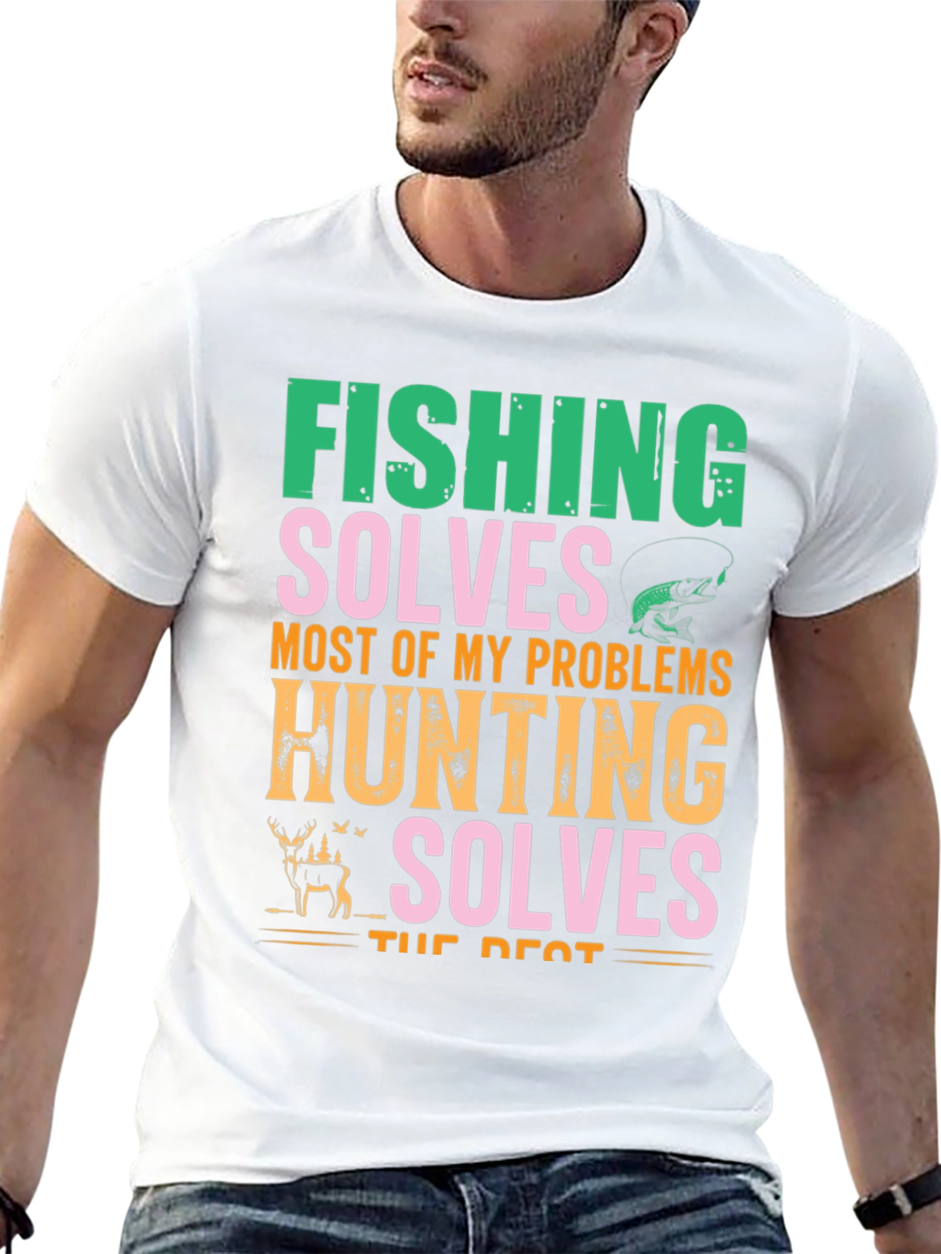 Fishing & Hunting Solves Problems T-Shirt