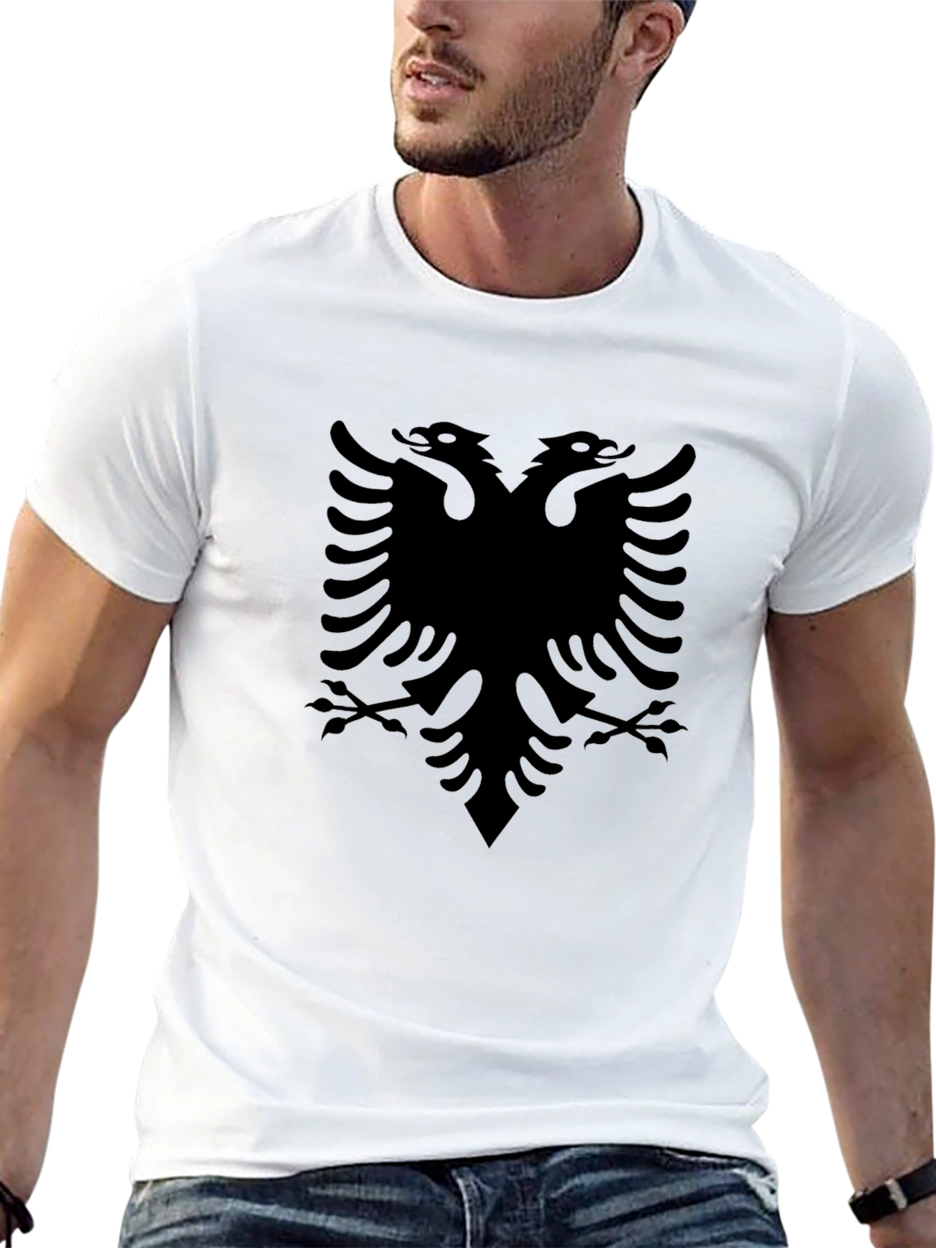 Albanian Eagle T-Shirt - Black Double Headed Eagle Tee