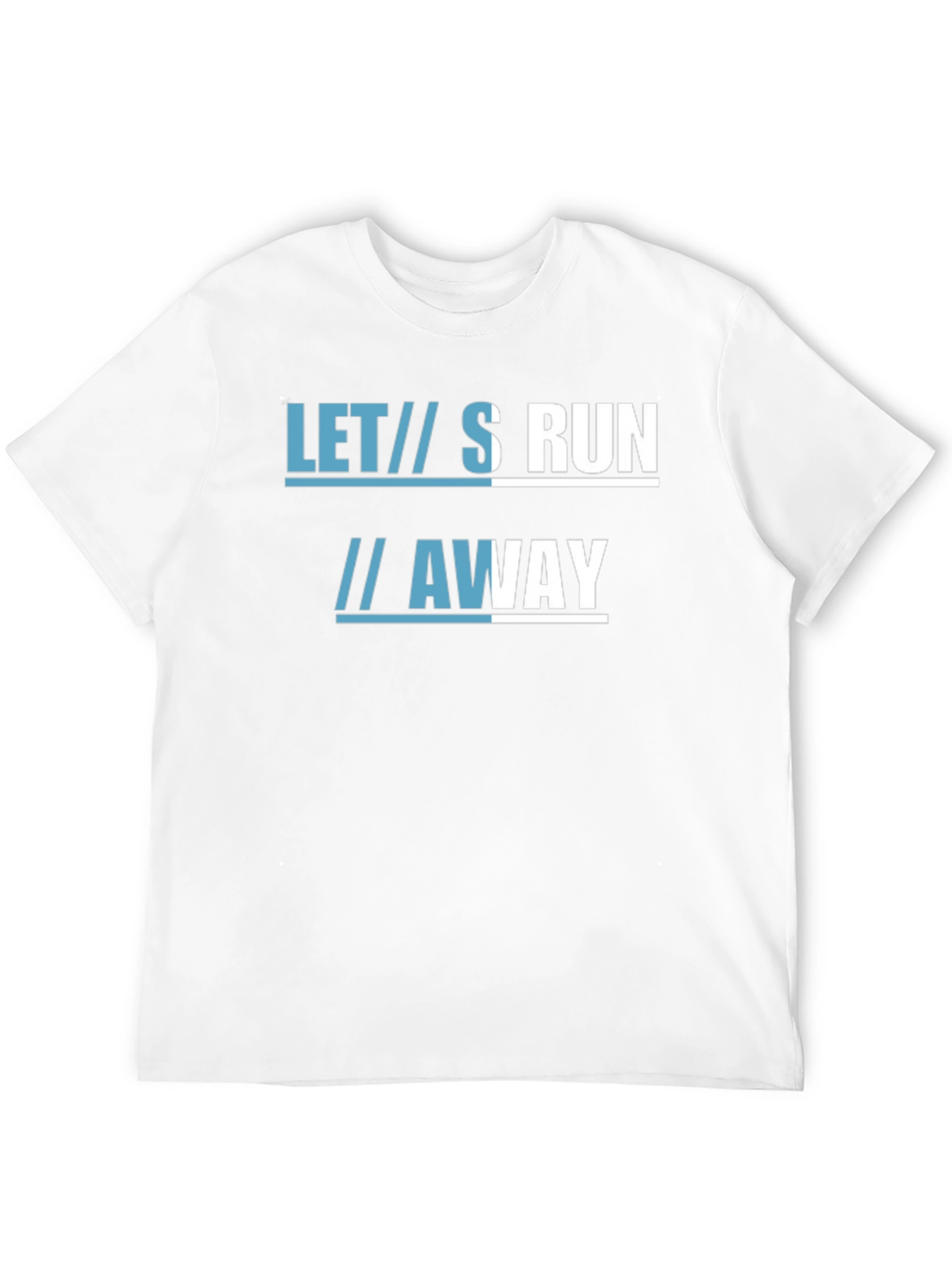 Lets Run Away Graphic Tee - Black Cotton T-Shirt