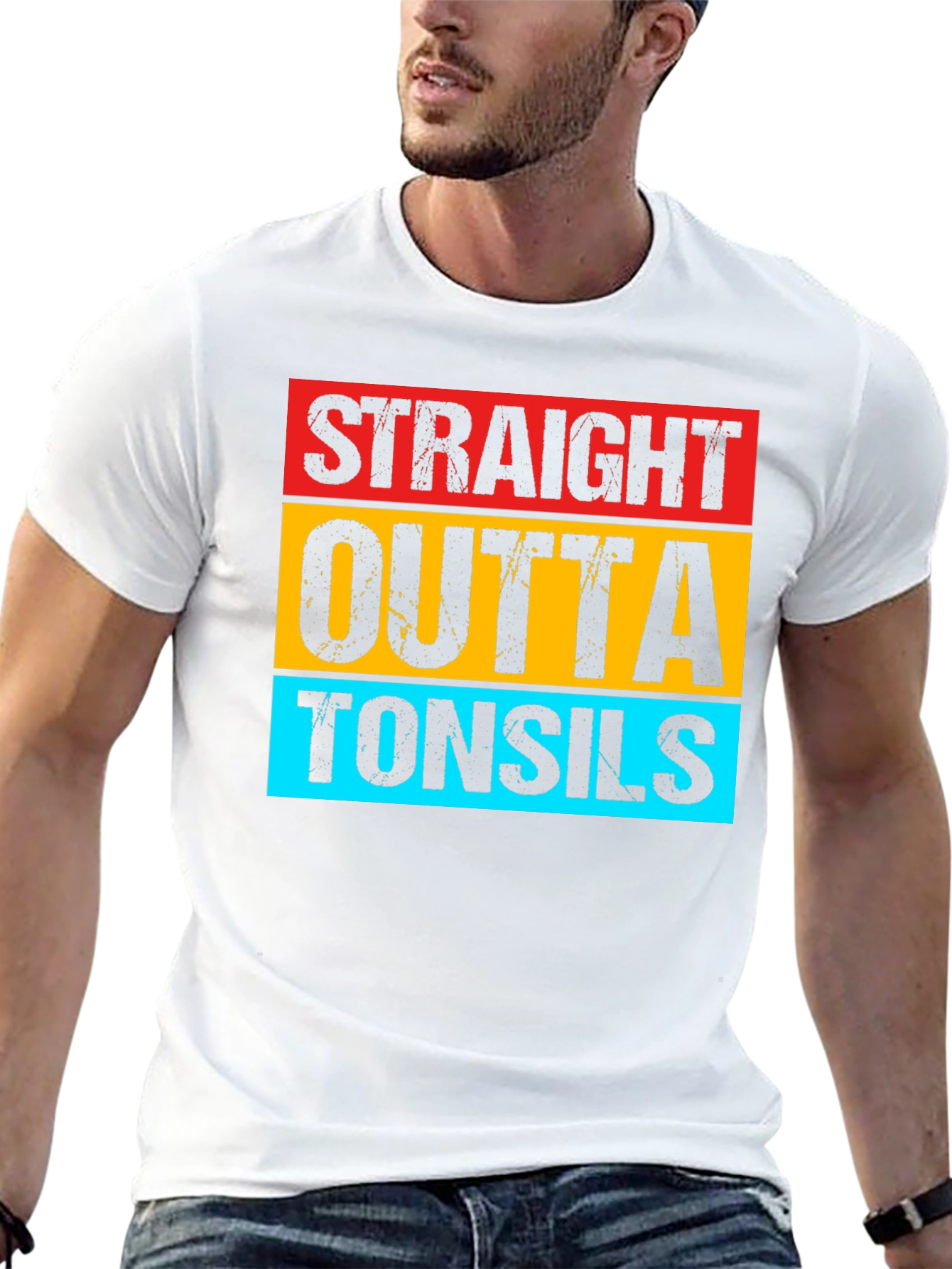 Straight Outta Tonsils Graphic Tee Shirt