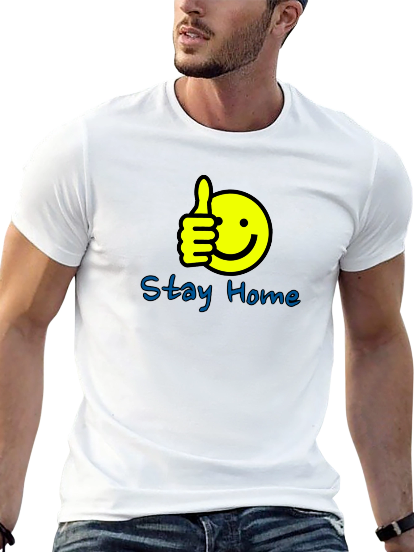 Stay Home T-Shirt - Thumbs Up Emoji
