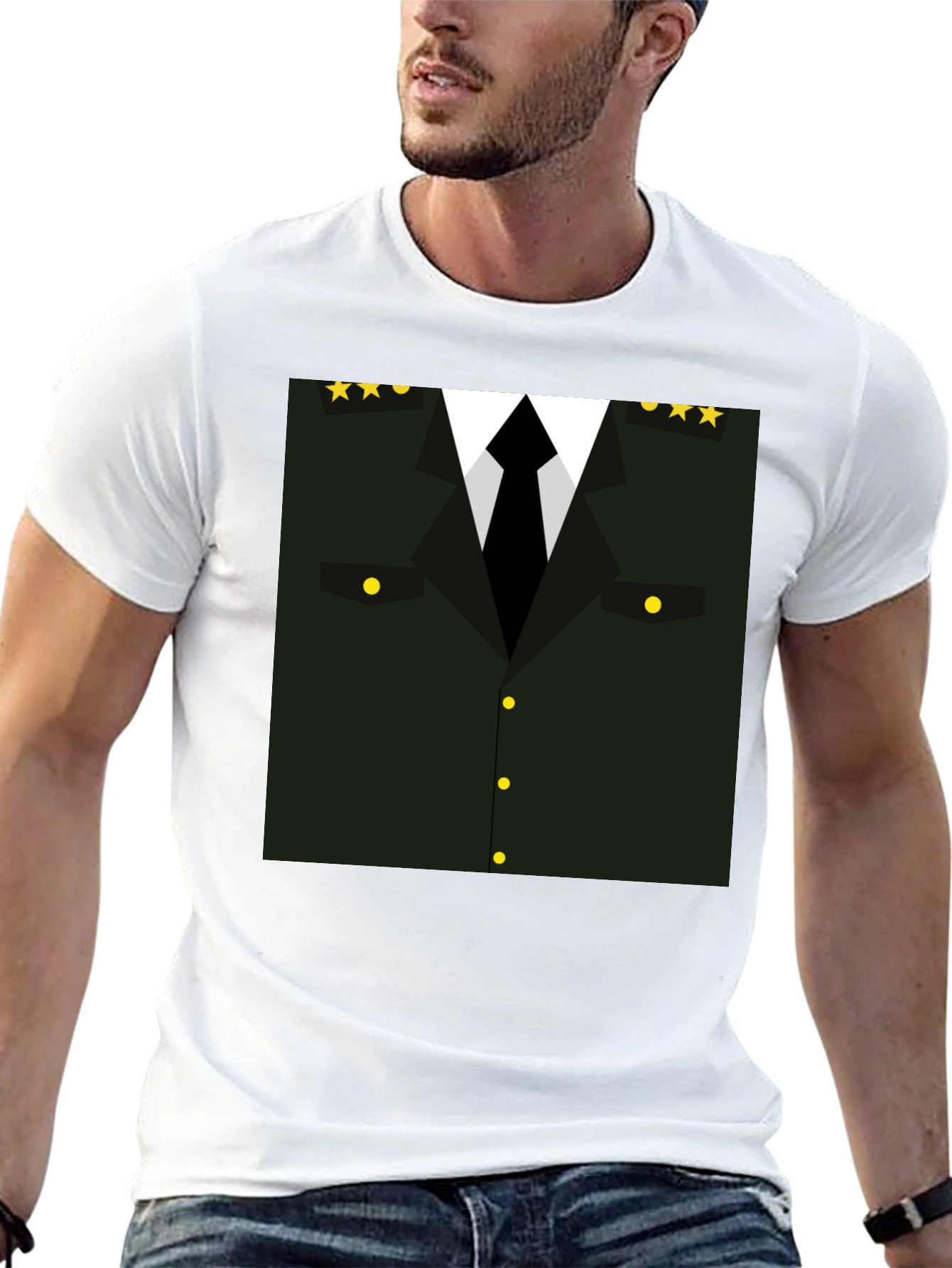 Military Costume T-Shirt - Black