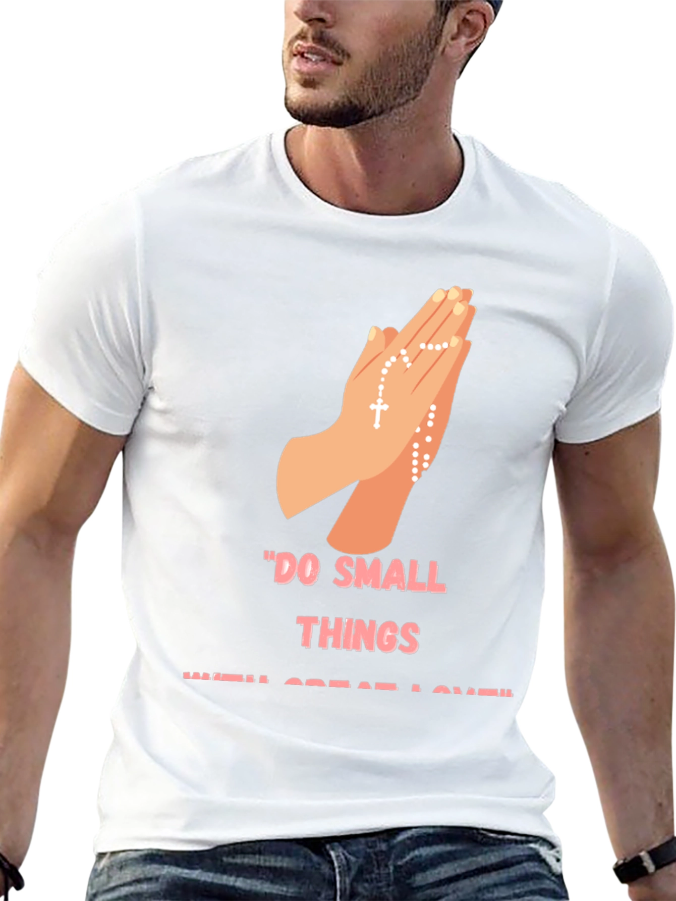 Inspirational Graphic Print Crewneck T-Shirt