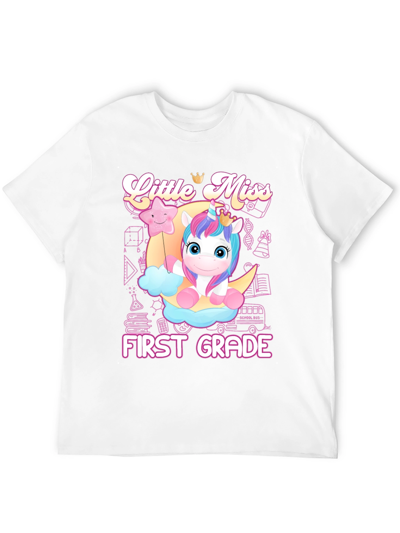 Little Miss First Grade Unicorn T-Shirt