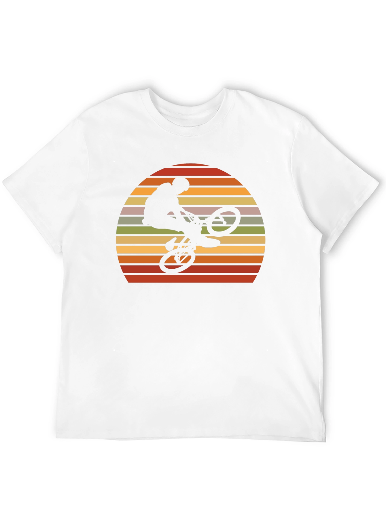 Retro BMX Rider Sunset Graphic Tee
