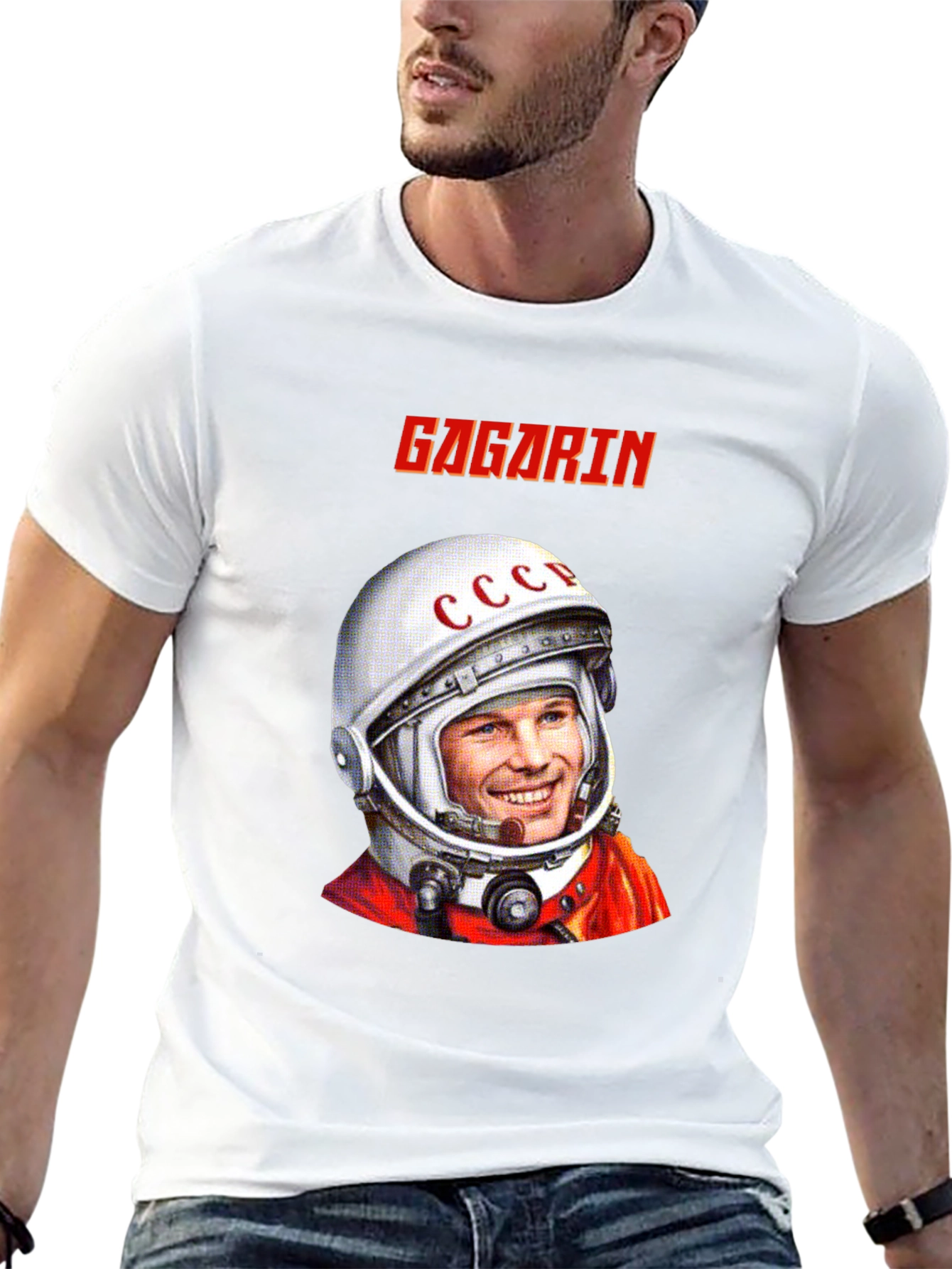 Gagarin Space Race T-Shirt - Black