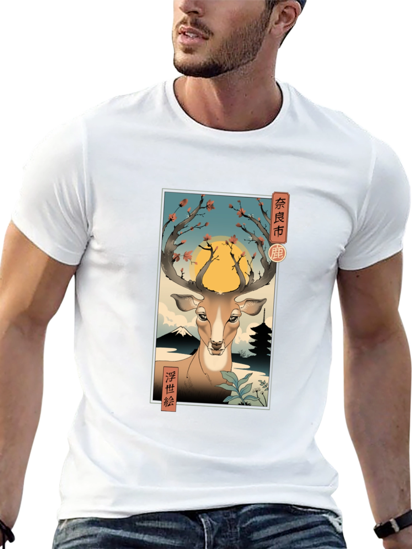 Japanese Deer Graphic Tee
