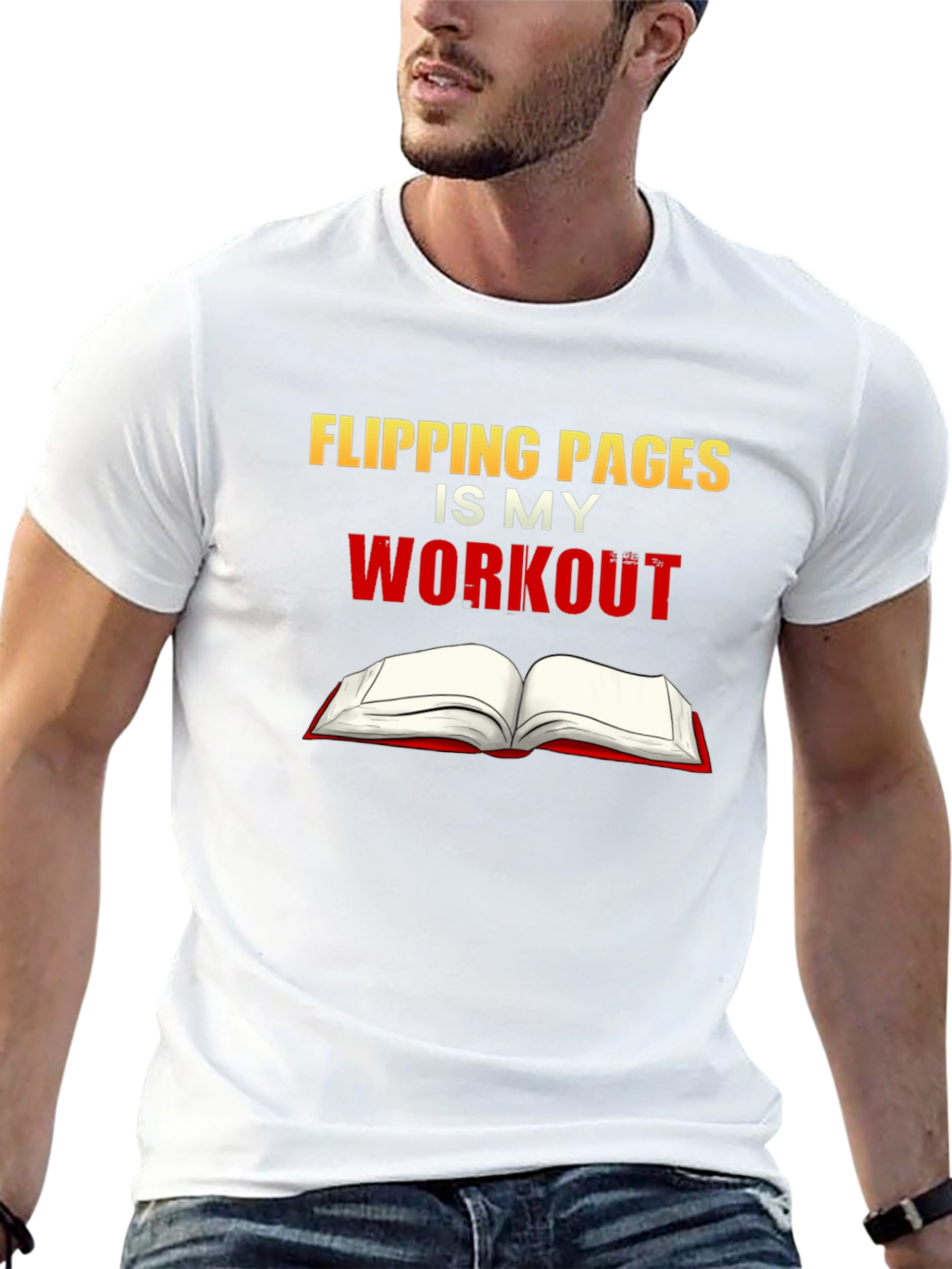 Flipping Pages is My Workout Black T-Shirt