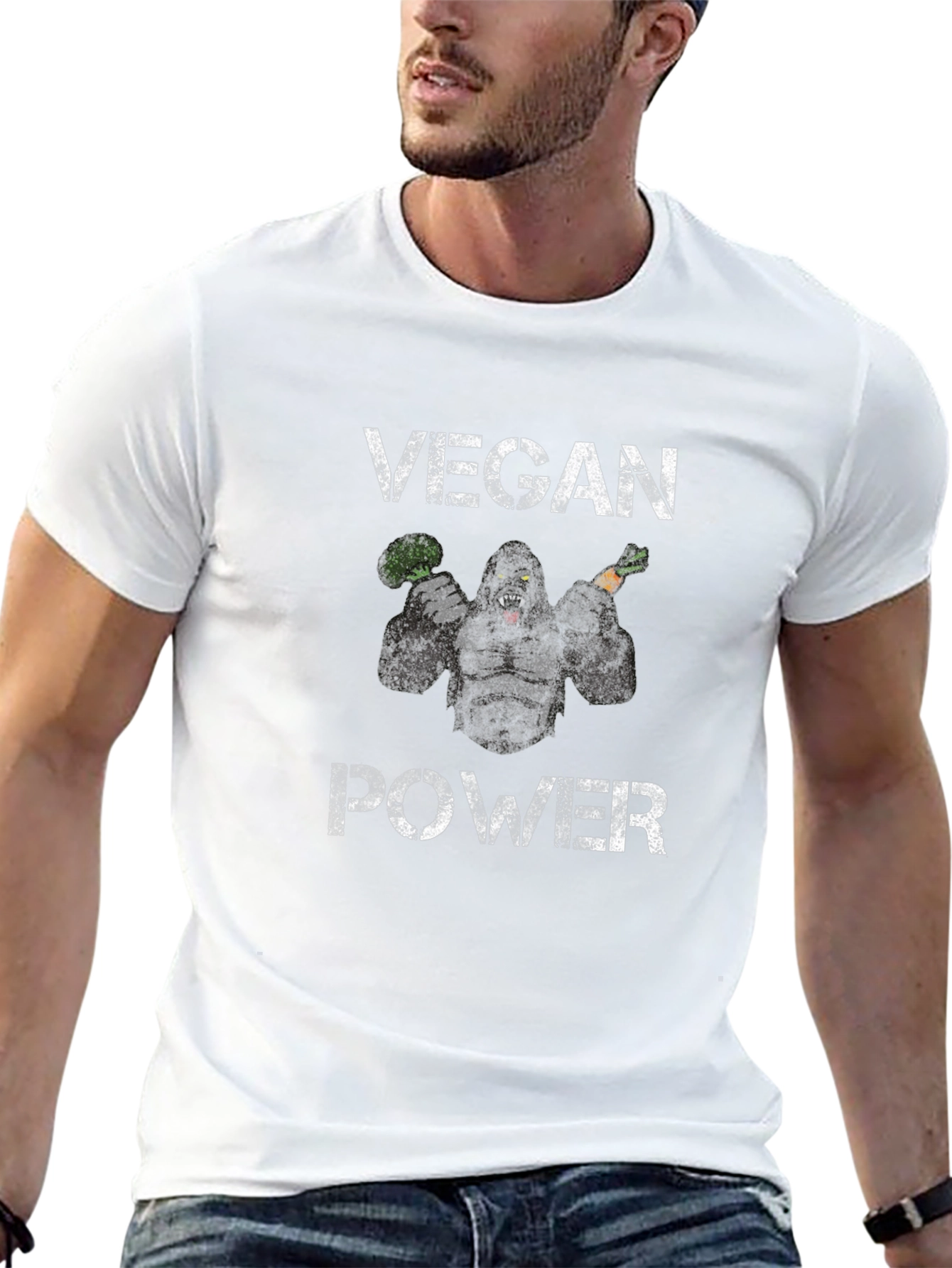 Vegan Power Gorilla Graphic Tee
