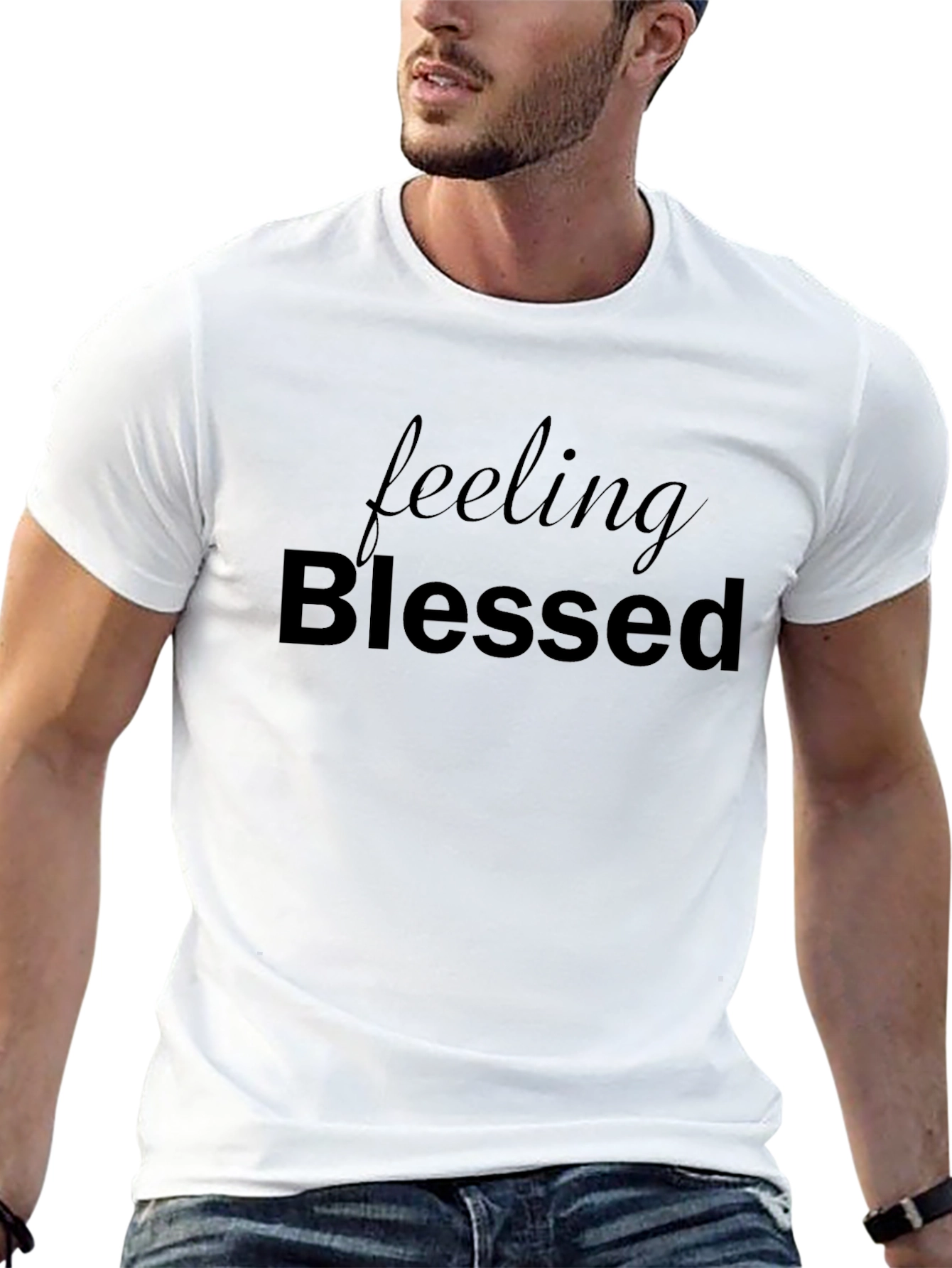 Feeling Blessed Black Graphic Tee